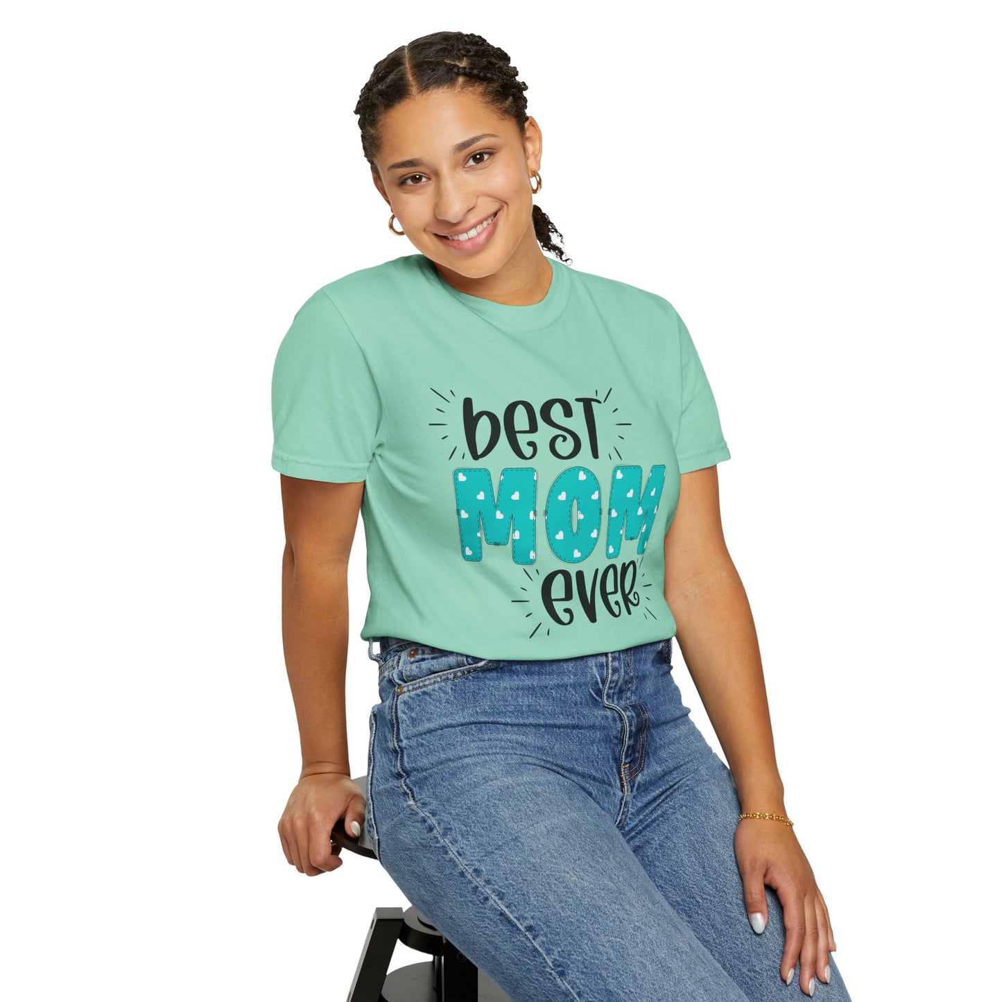 Best Mom Ever (Blue) - Comfort Colors Shirt