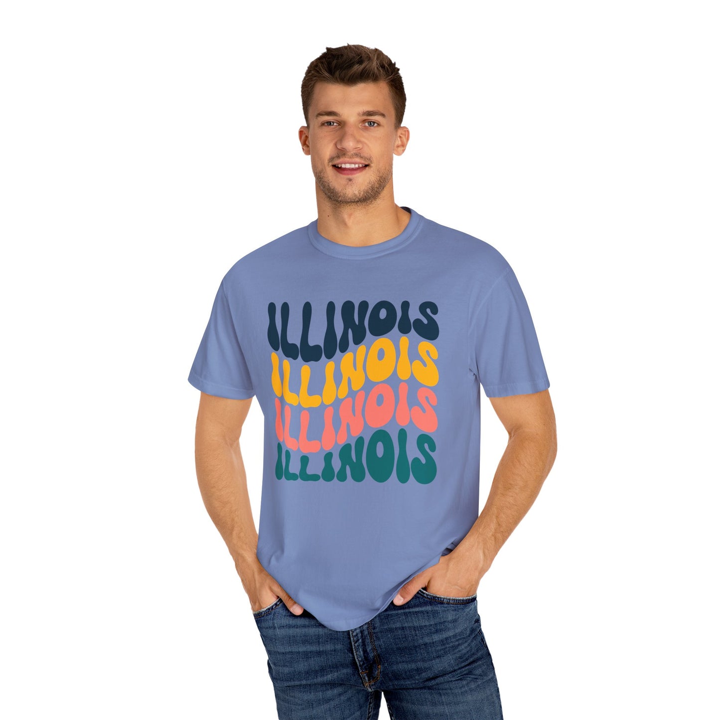 Retro Illinois - Comfort Colors Shirt