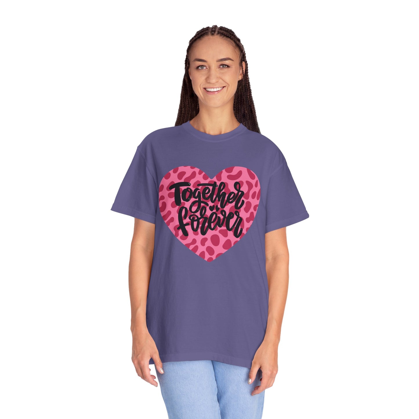 Together Forever Cheetah Heart - Comfort Colors Shirt