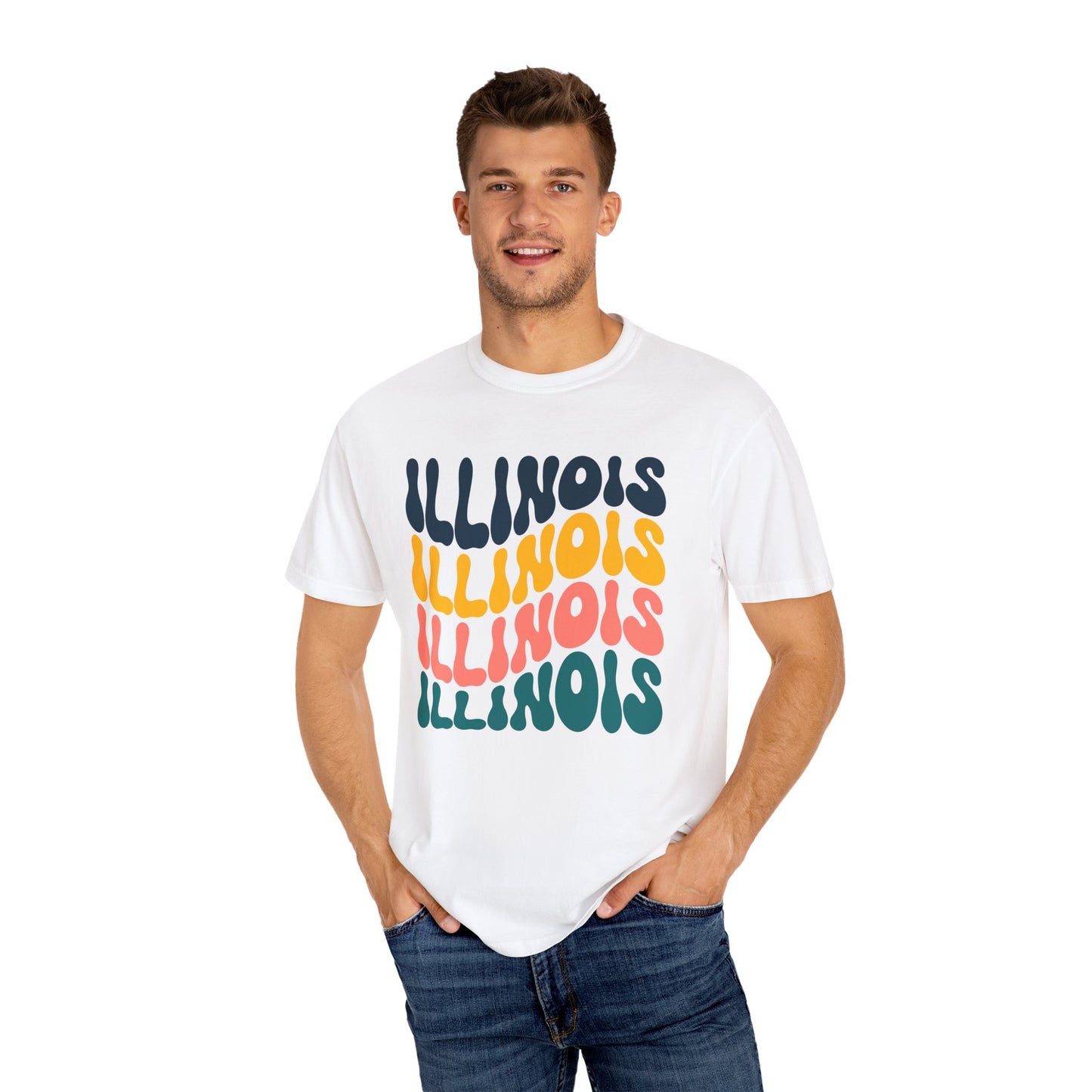 Retro Illinois - Comfort Colors Shirt