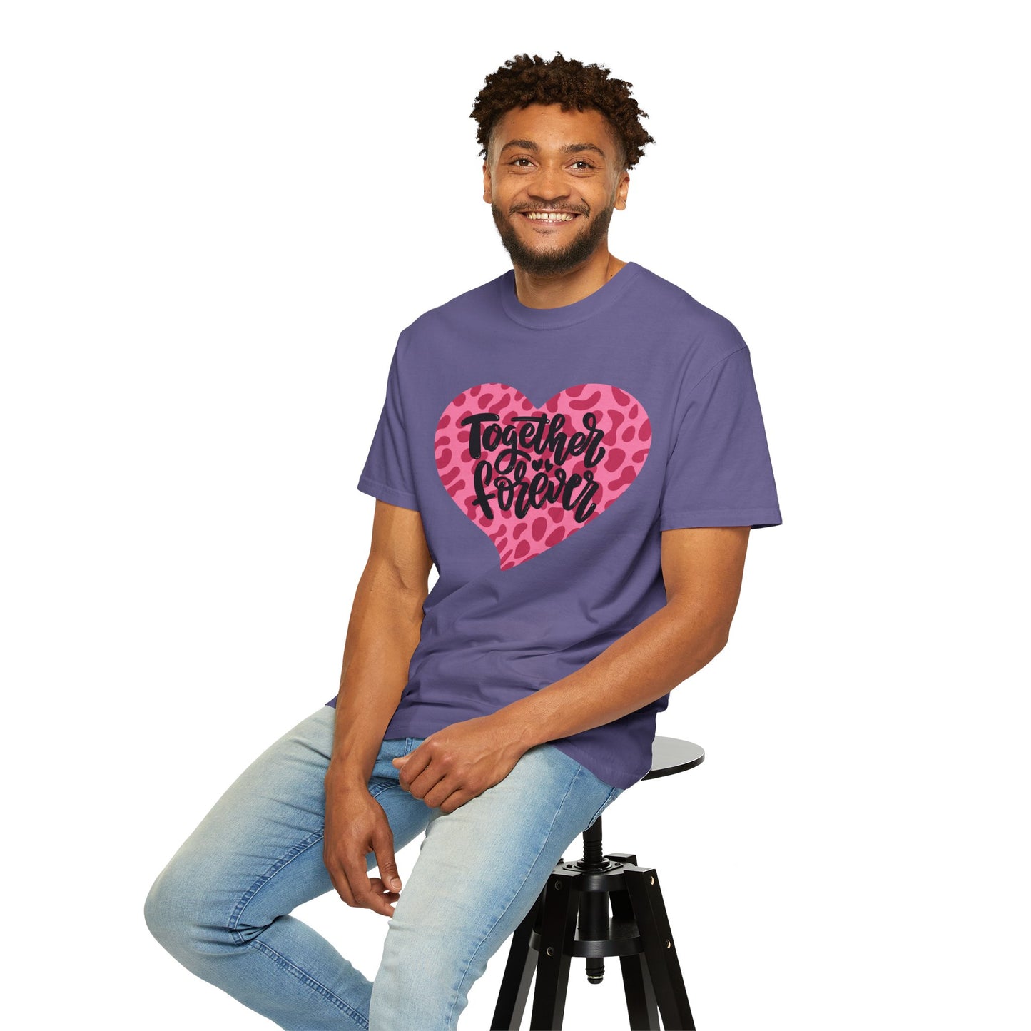 Together Forever Cheetah Heart - Comfort Colors Shirt