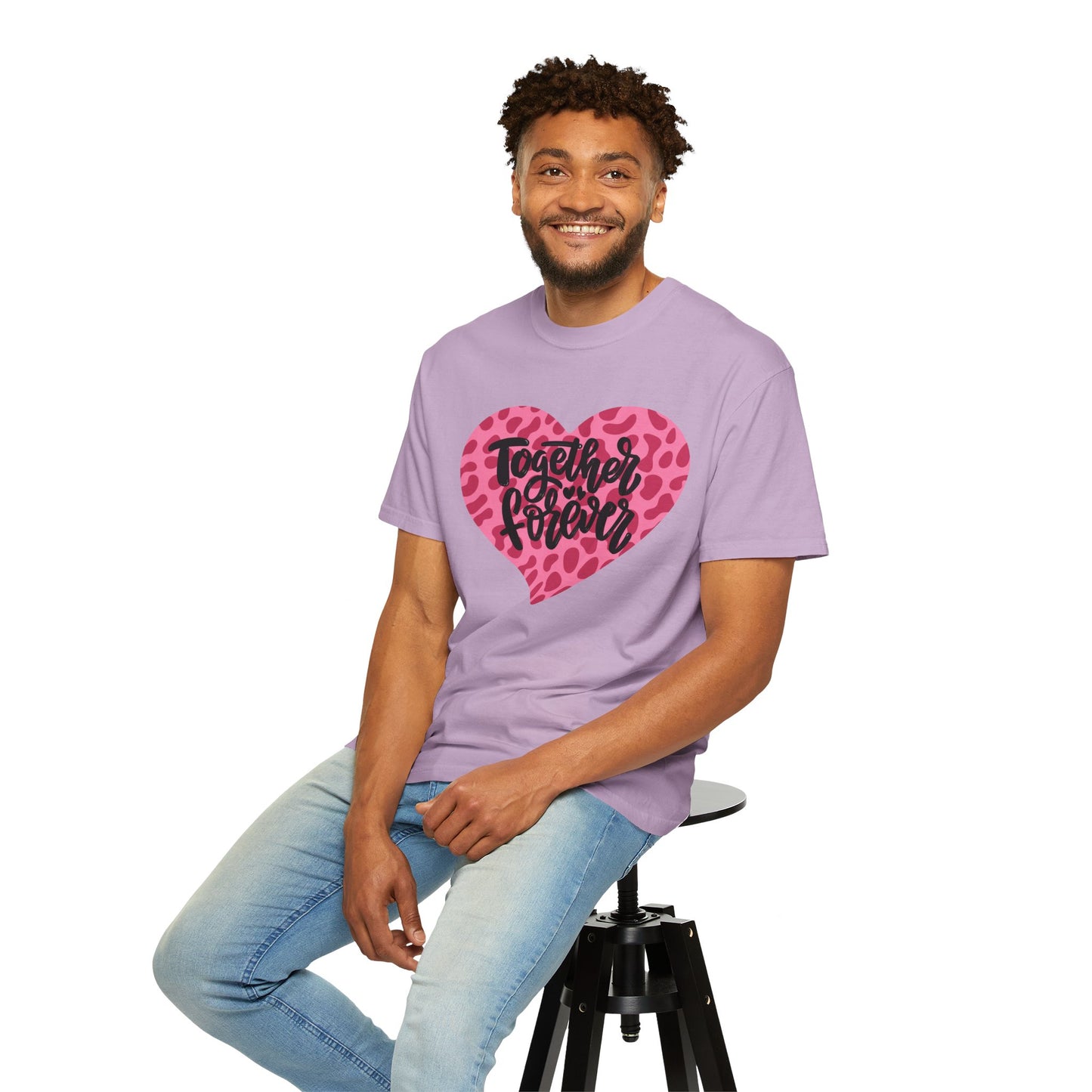 Together Forever Cheetah Heart - Comfort Colors Shirt