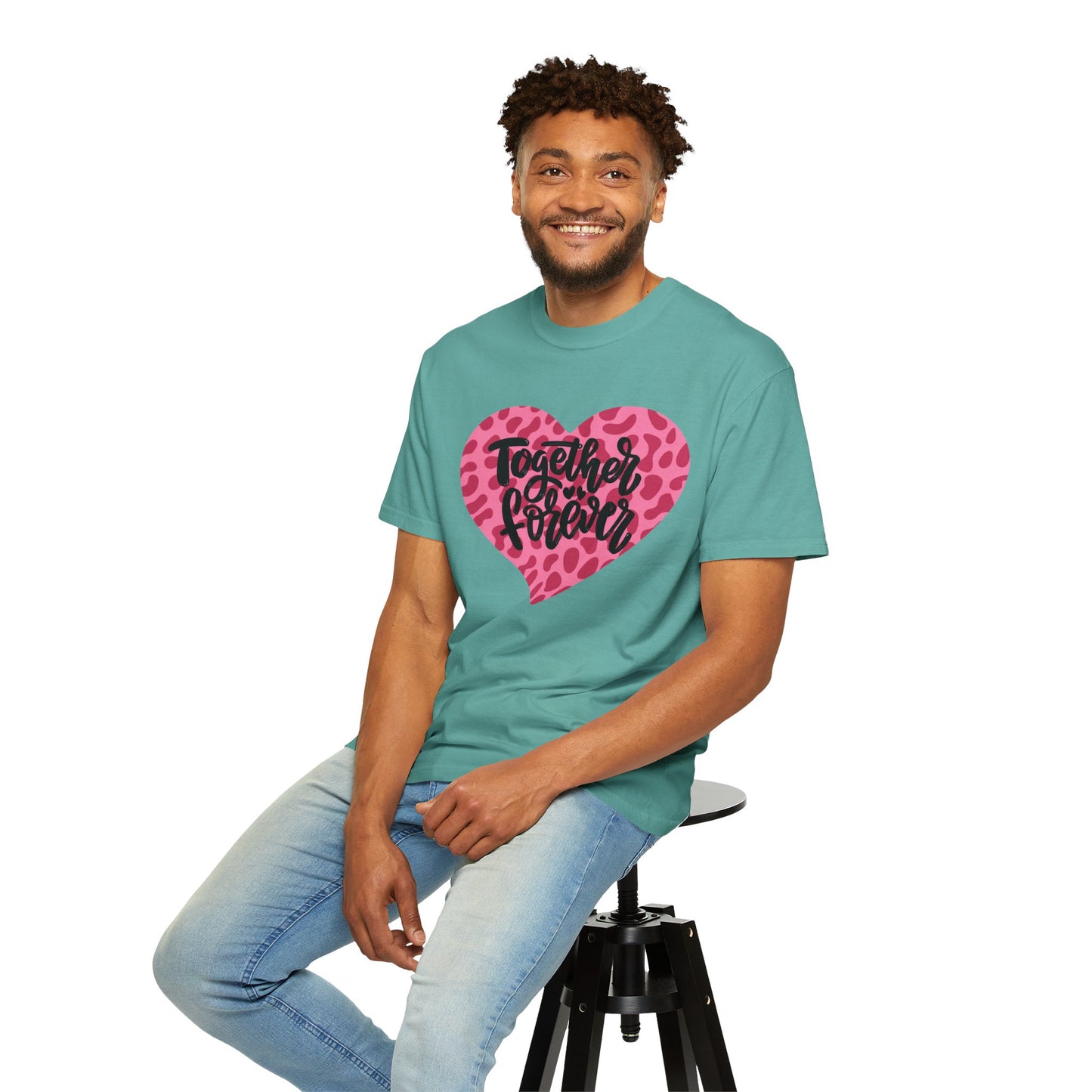 Together Forever Cheetah Heart - Comfort Colors Shirt
