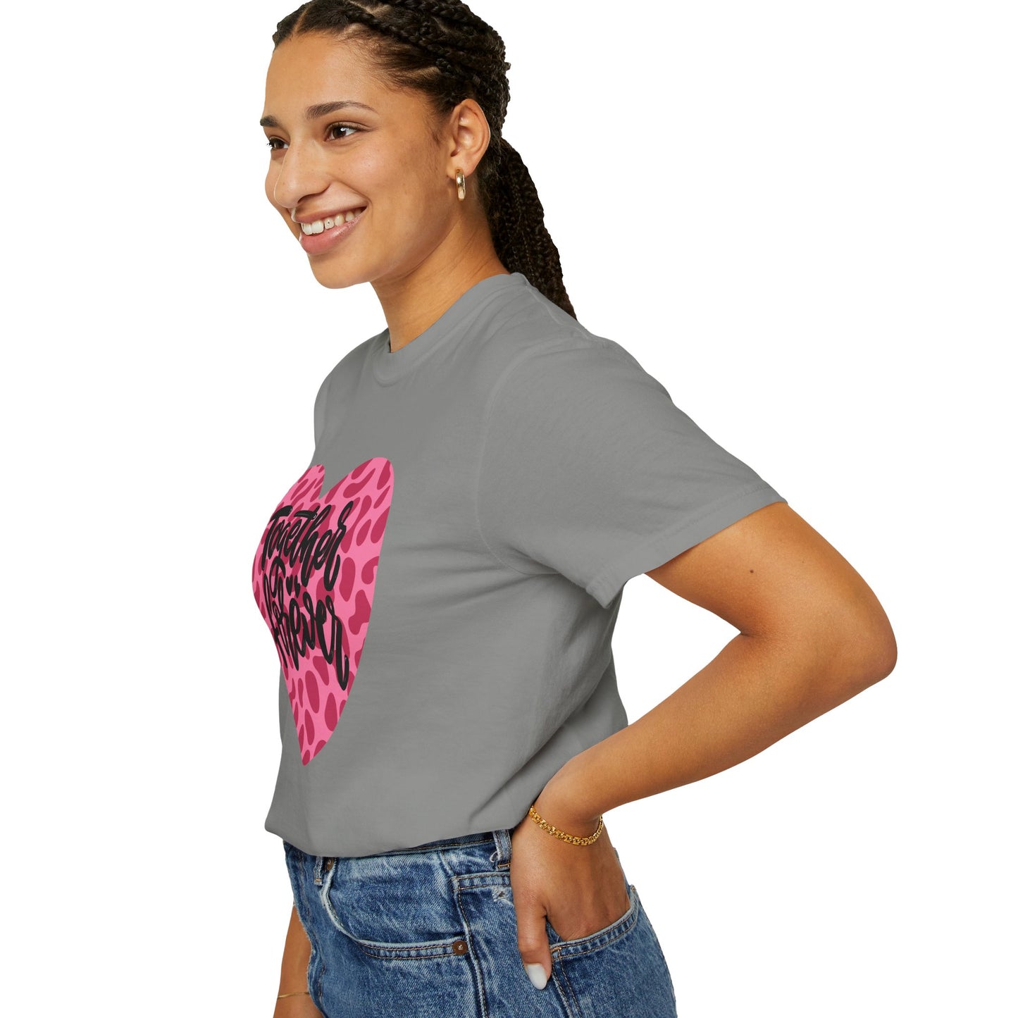 Together Forever Cheetah Heart - Comfort Colors Shirt