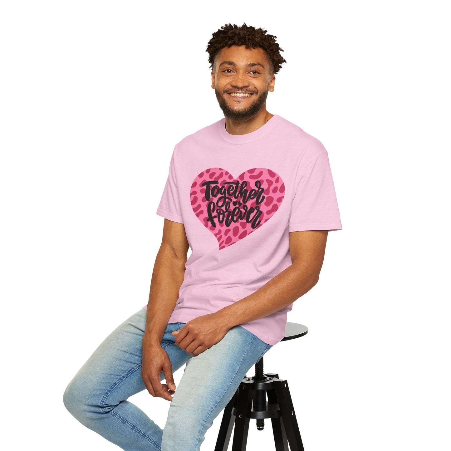 Together Forever Cheetah Heart - Comfort Colors Shirt