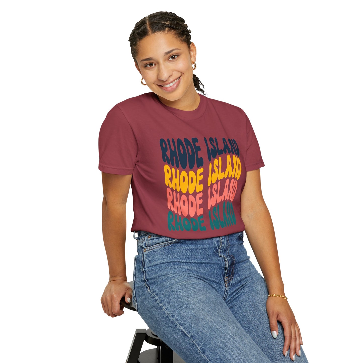 Retro Rhode Island - Comfort Colors Shirt