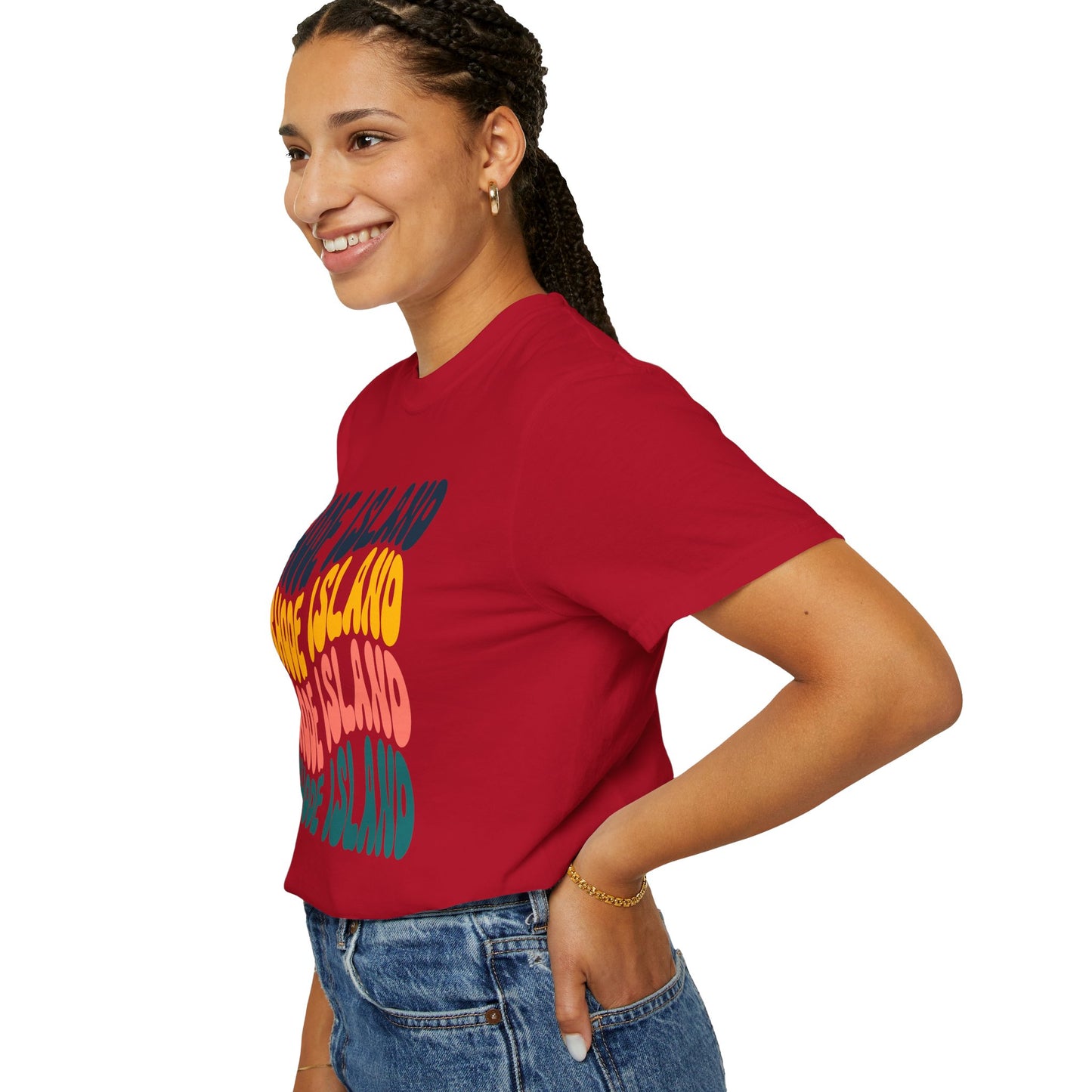 Retro Rhode Island - Comfort Colors Shirt