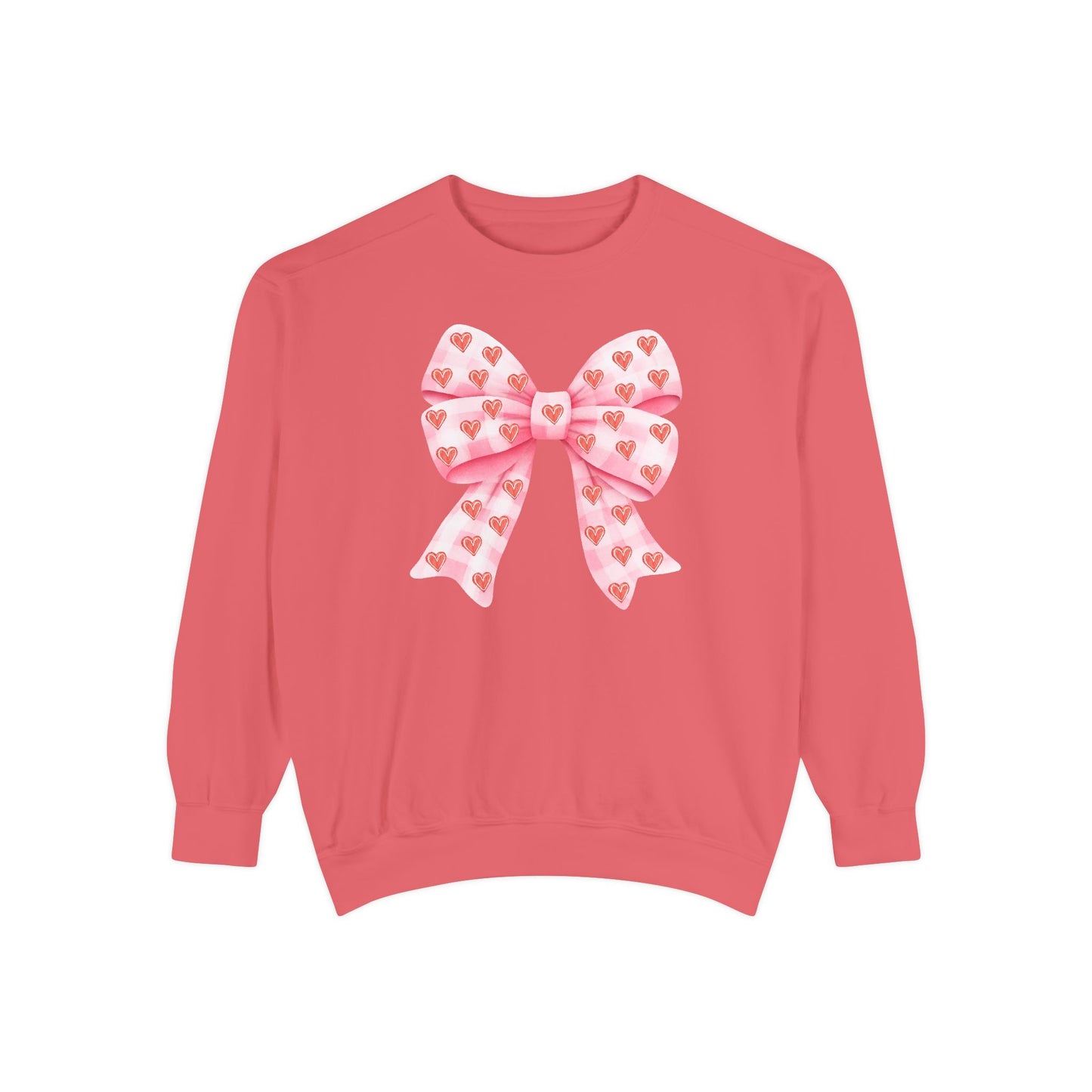 Pink Bow & Hearts - Comfort Colors Sweatshirt