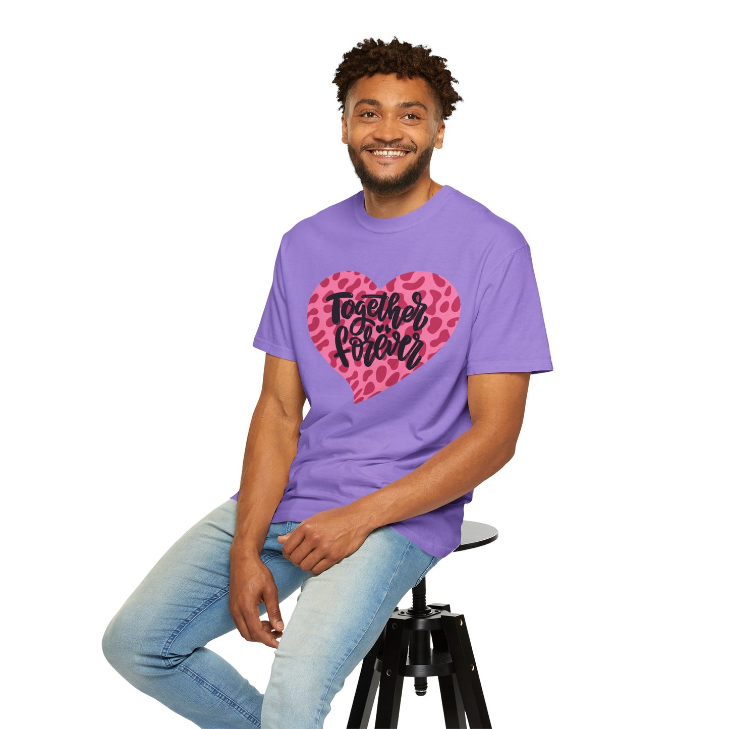 Together Forever Cheetah Heart - Comfort Colors Shirt