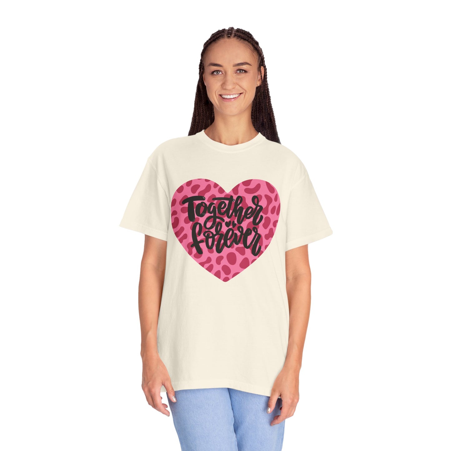 Together Forever Cheetah Heart - Comfort Colors Shirt