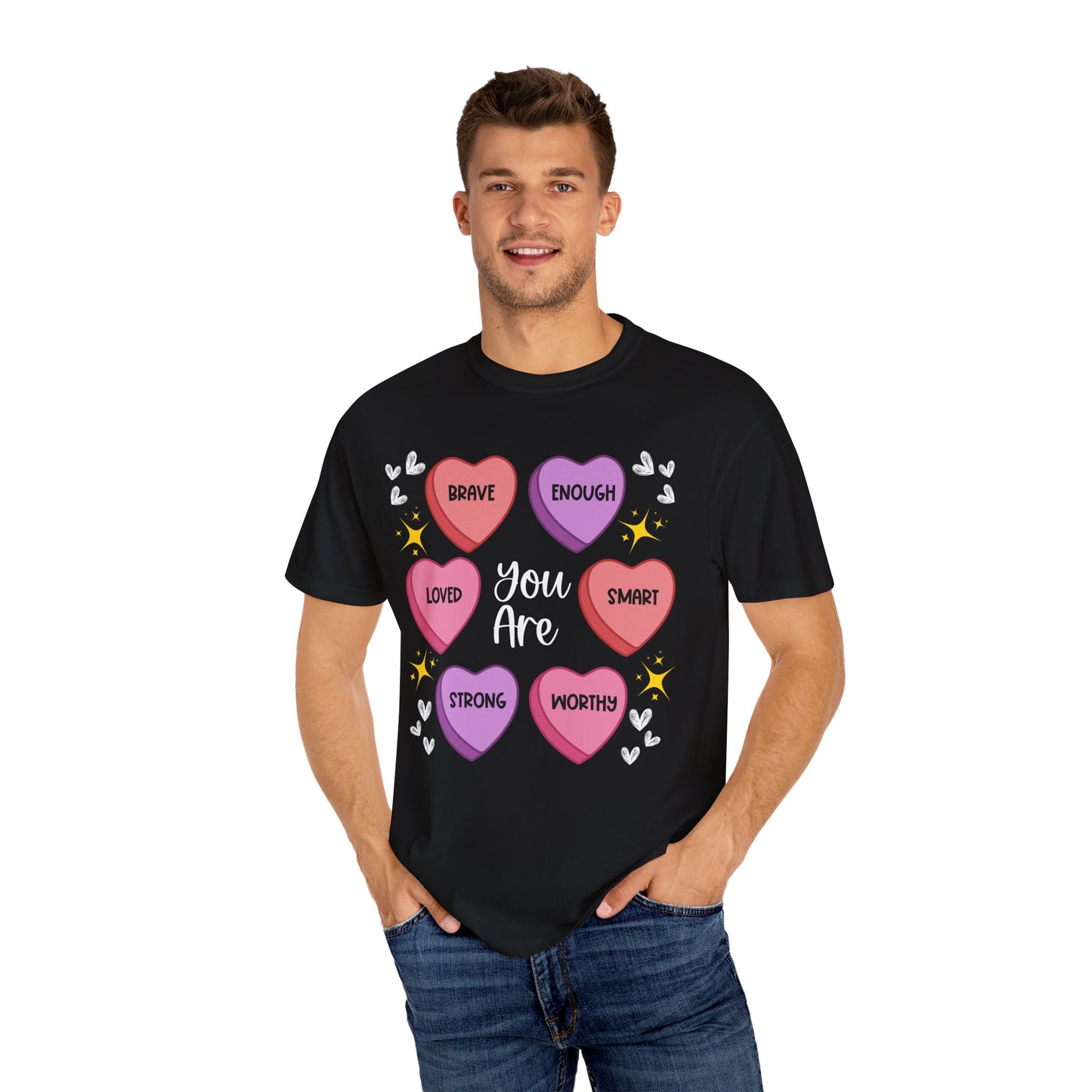 Candy Heart Affirmations - Comfort Colors Shirt