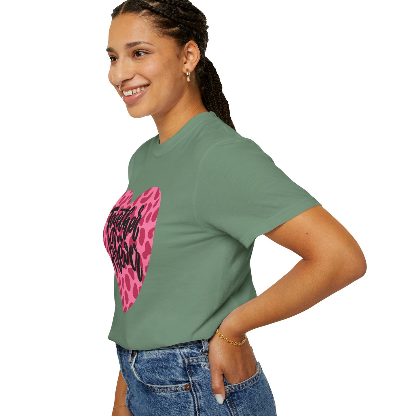 Together Forever Cheetah Heart - Comfort Colors Shirt