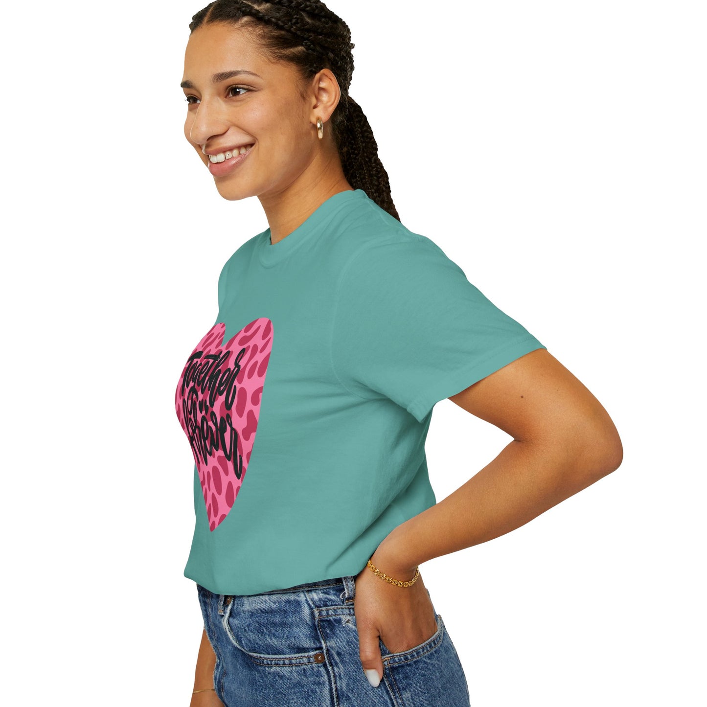 Together Forever Cheetah Heart - Comfort Colors Shirt