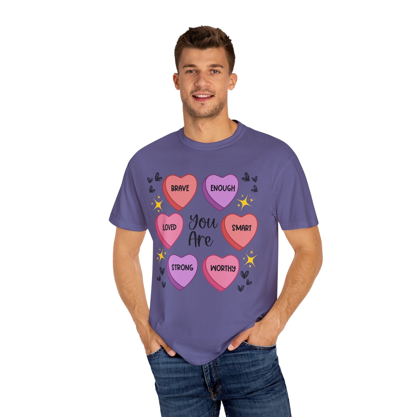 Candy Heart Affirmations - Comfort Colors Shirt