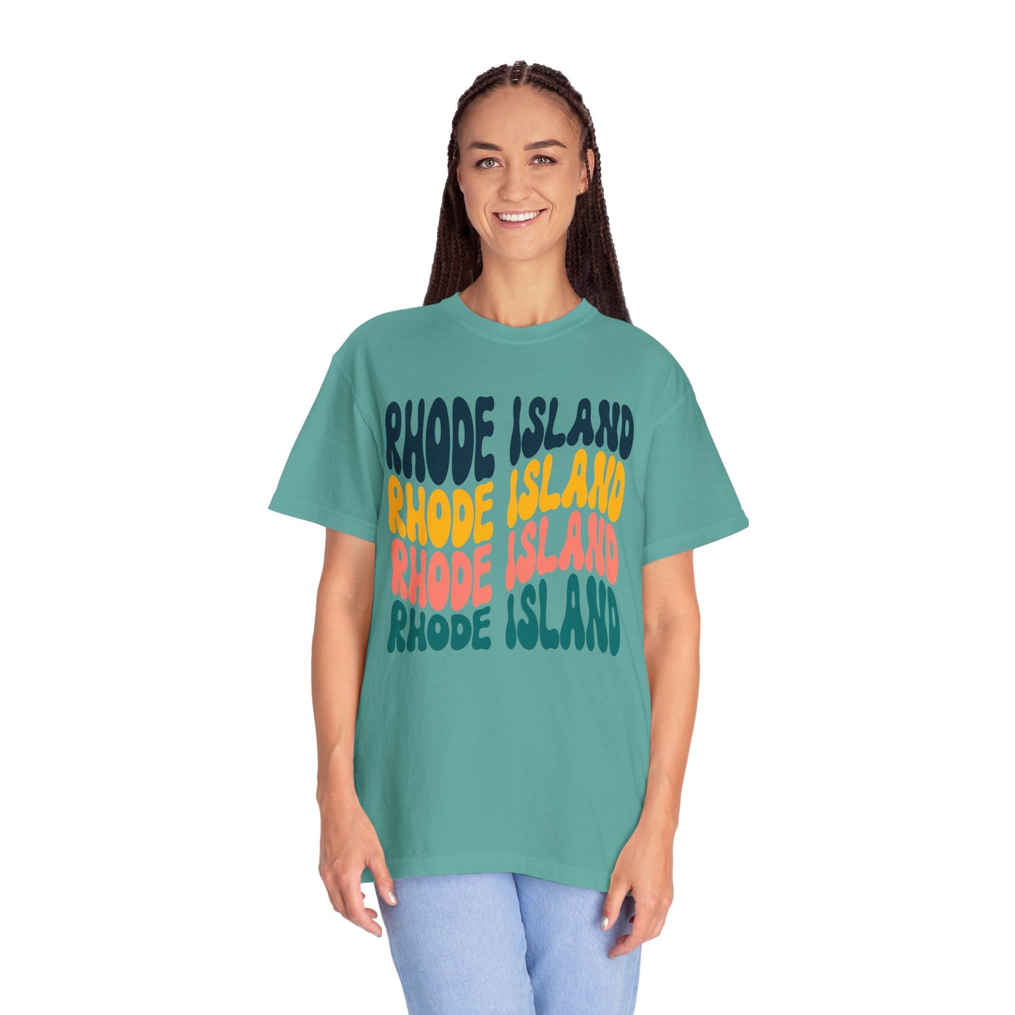 Retro Rhode Island - Comfort Colors Shirt