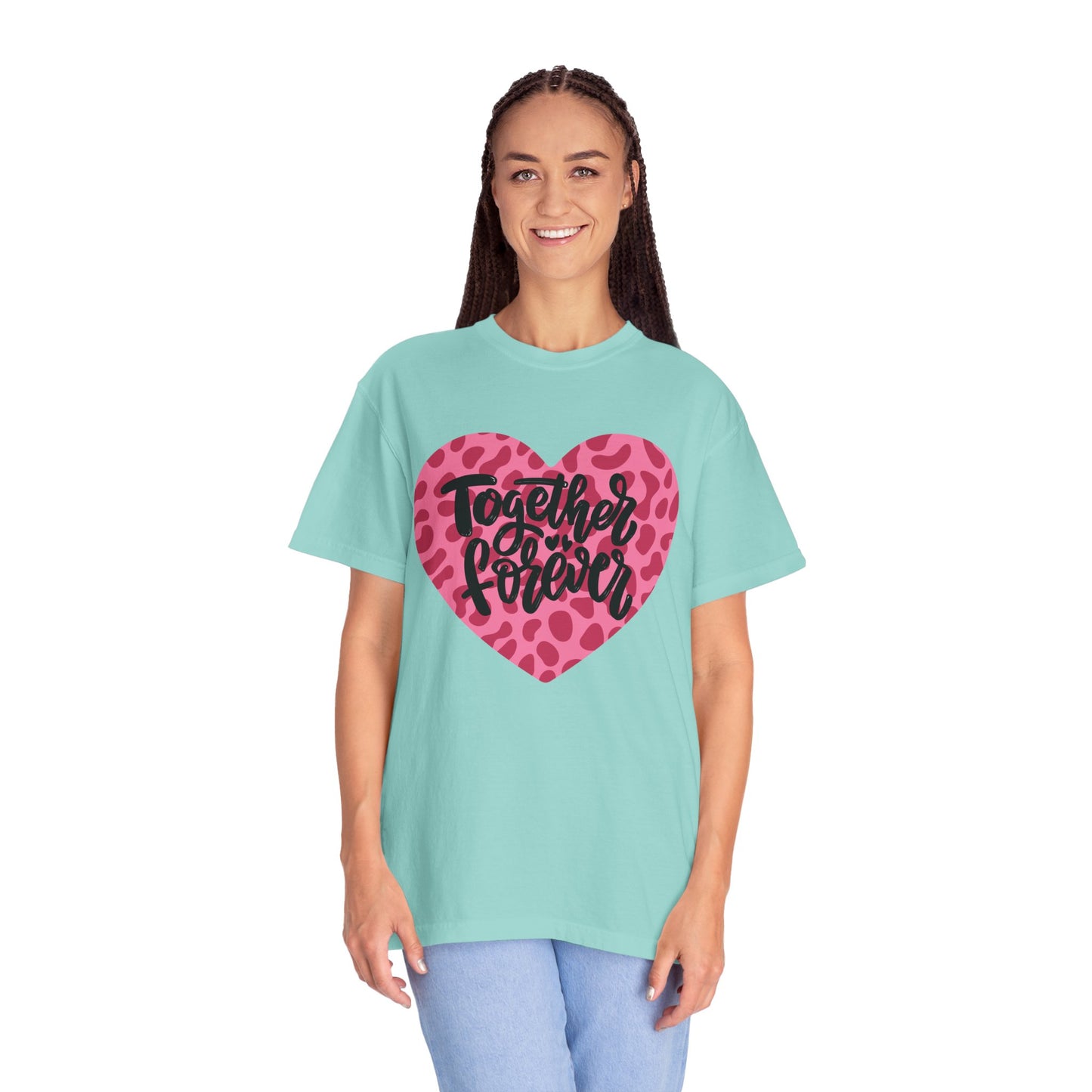 Together Forever Cheetah Heart - Comfort Colors Shirt