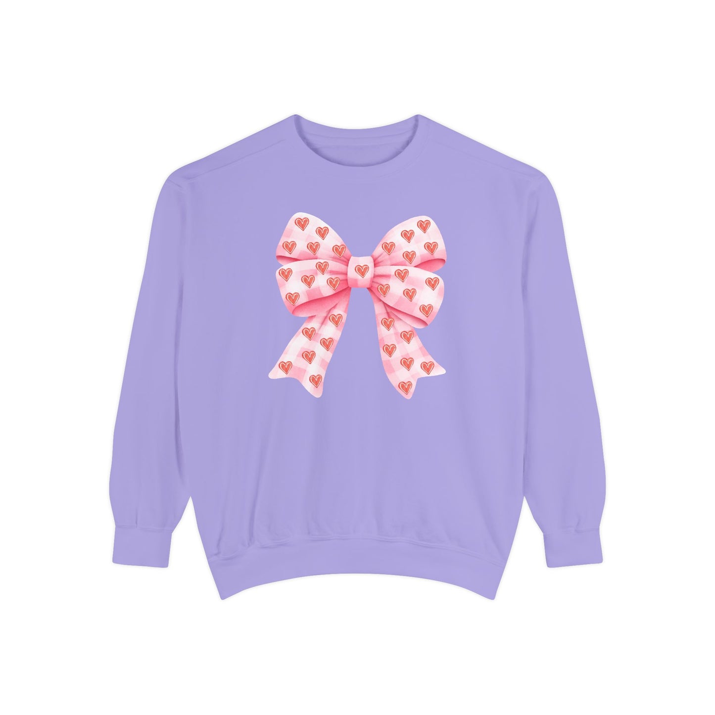 Pink Bow & Hearts - Comfort Colors Sweatshirt