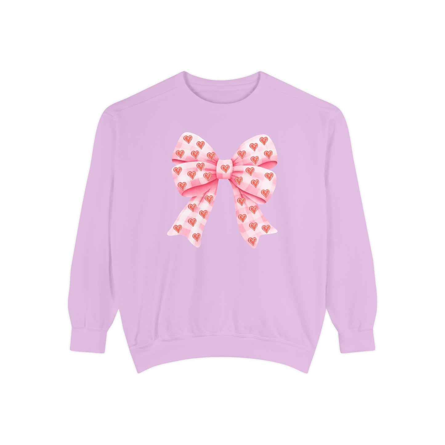 Pink Bow & Hearts - Comfort Colors Sweatshirt