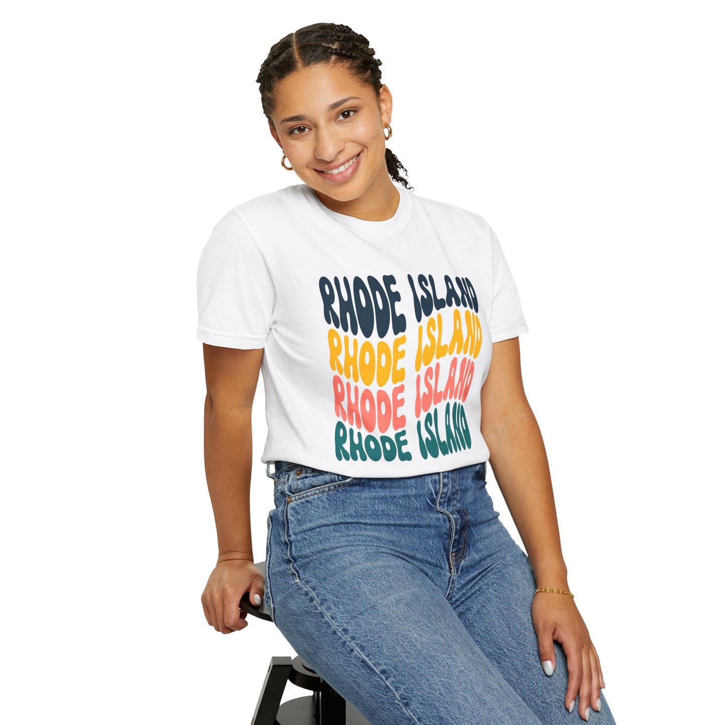 Retro Rhode Island - Comfort Colors Shirt