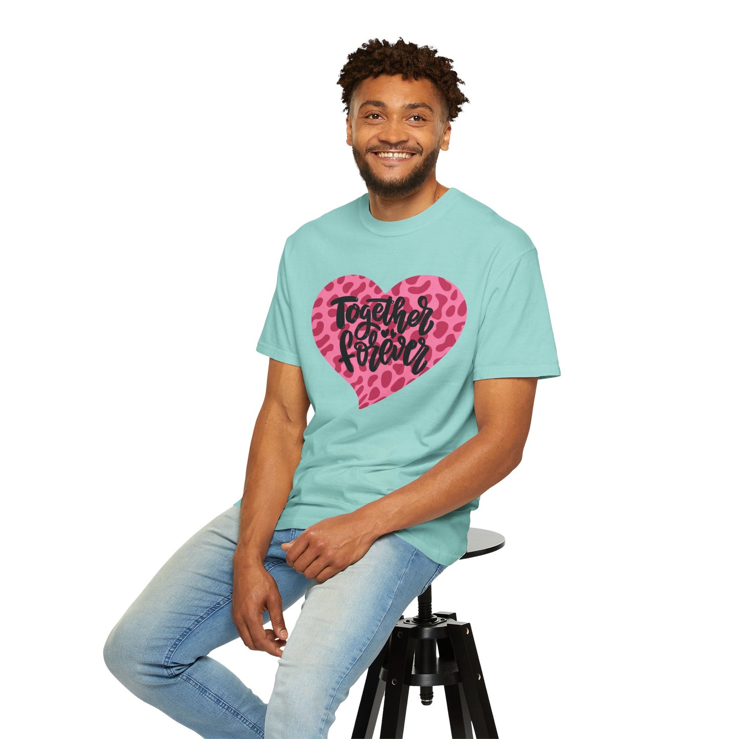 Together Forever Cheetah Heart - Comfort Colors Shirt