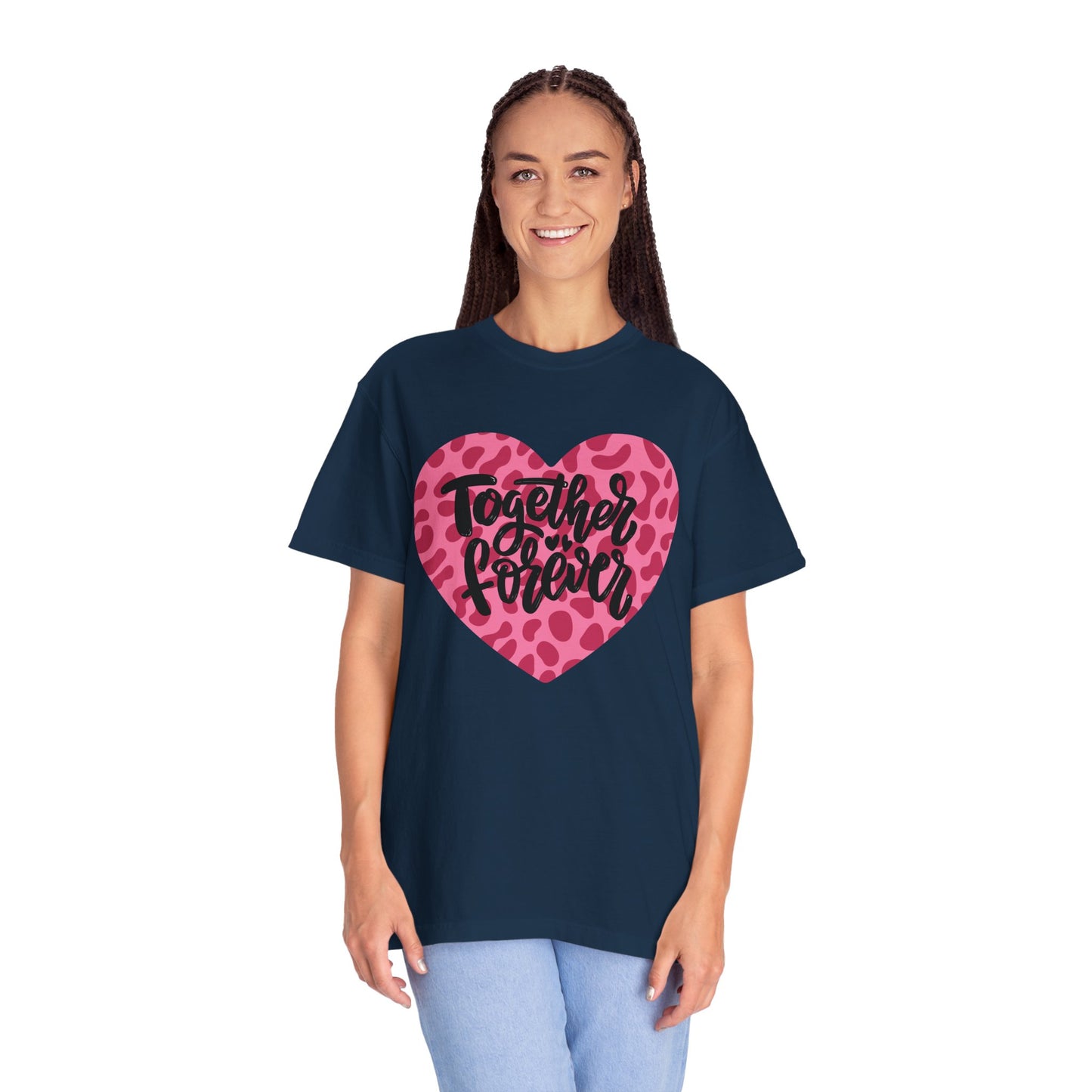 Together Forever Cheetah Heart - Comfort Colors Shirt