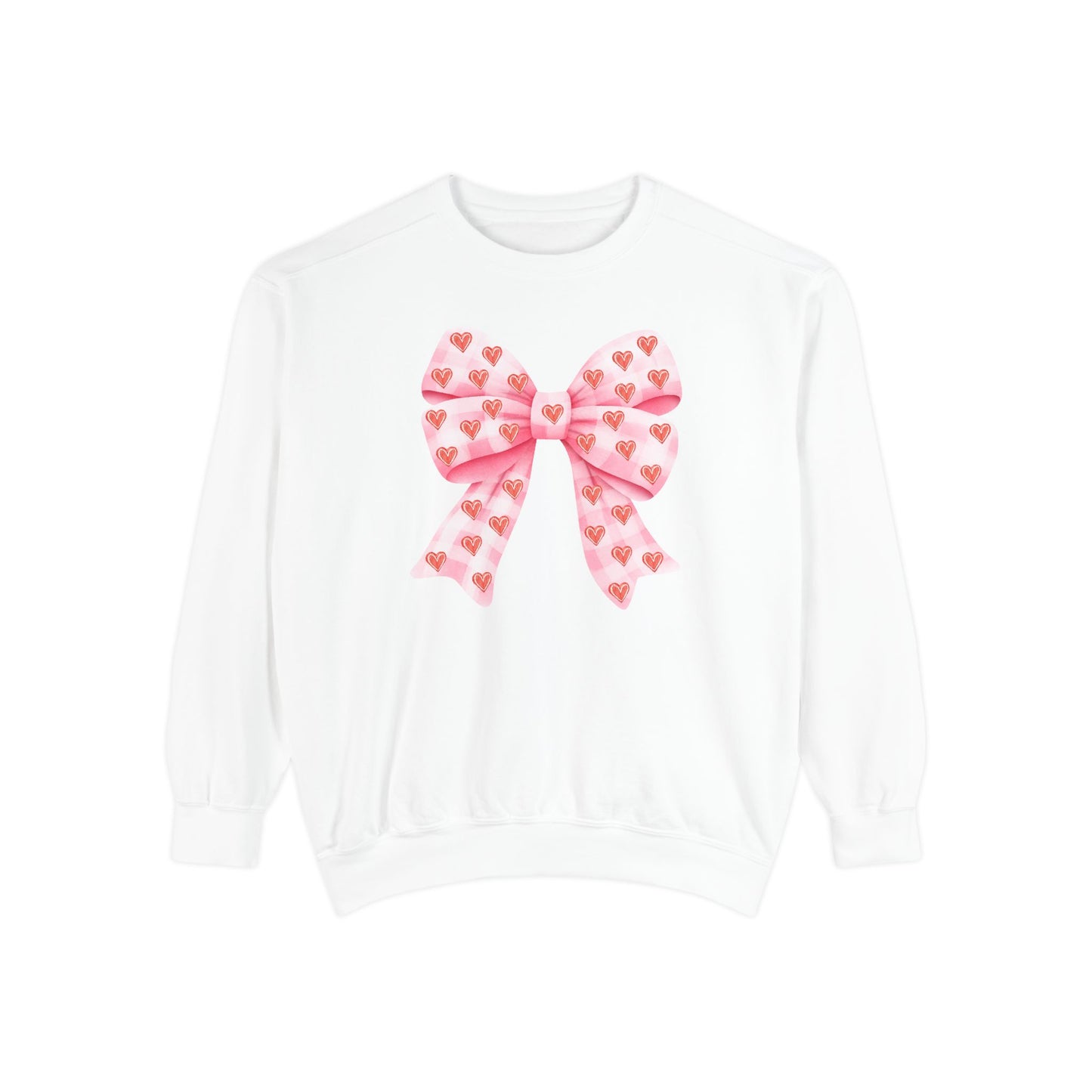 Pink Bow & Hearts - Comfort Colors Sweatshirt