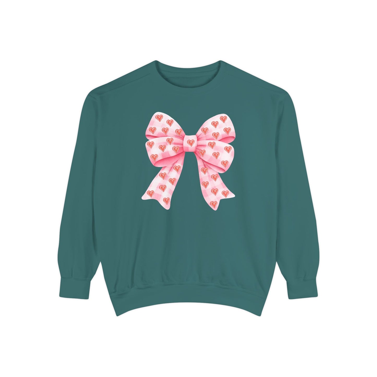 Pink Bow & Hearts - Comfort Colors Sweatshirt