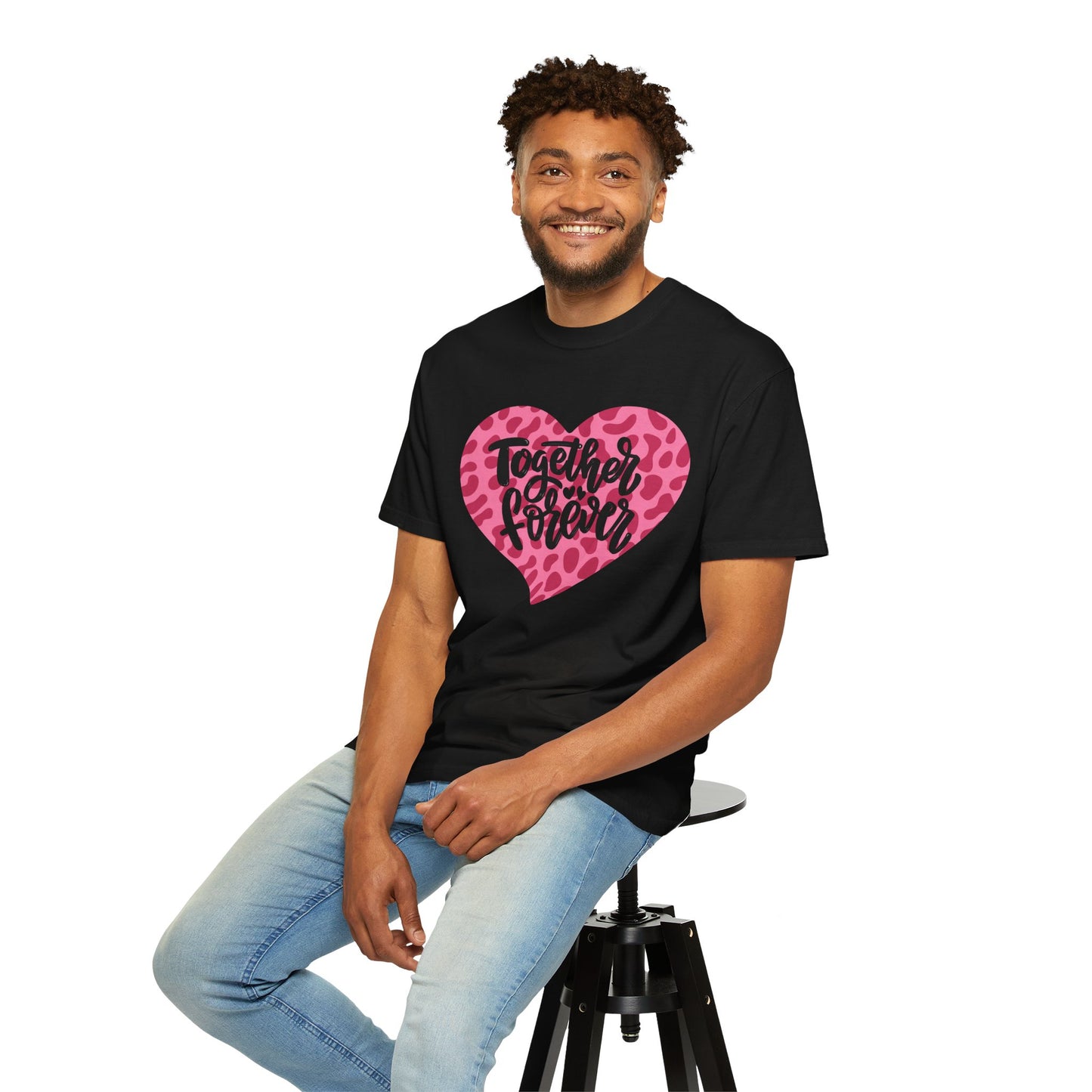 Together Forever Cheetah Heart - Comfort Colors Shirt