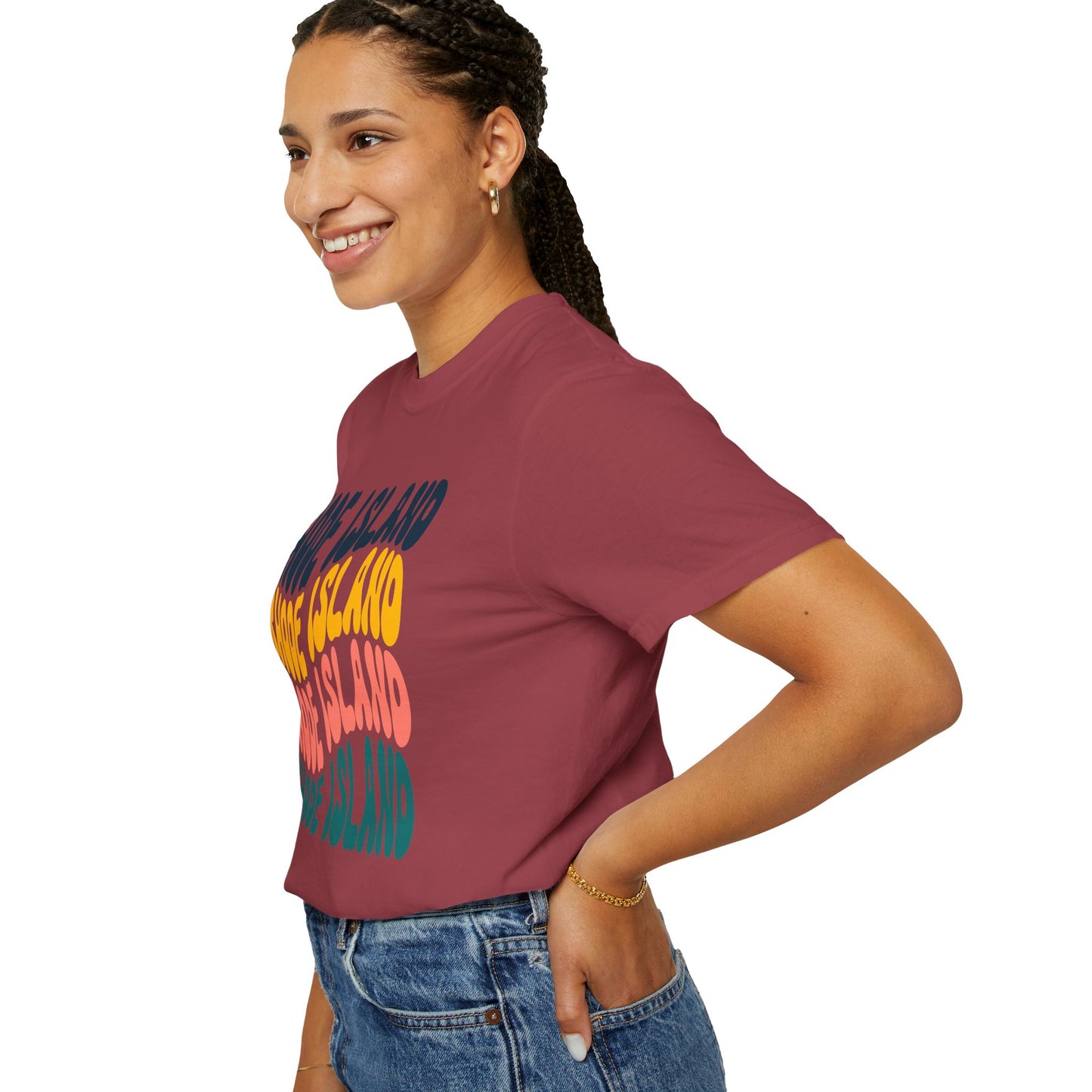 Retro Rhode Island - Comfort Colors Shirt