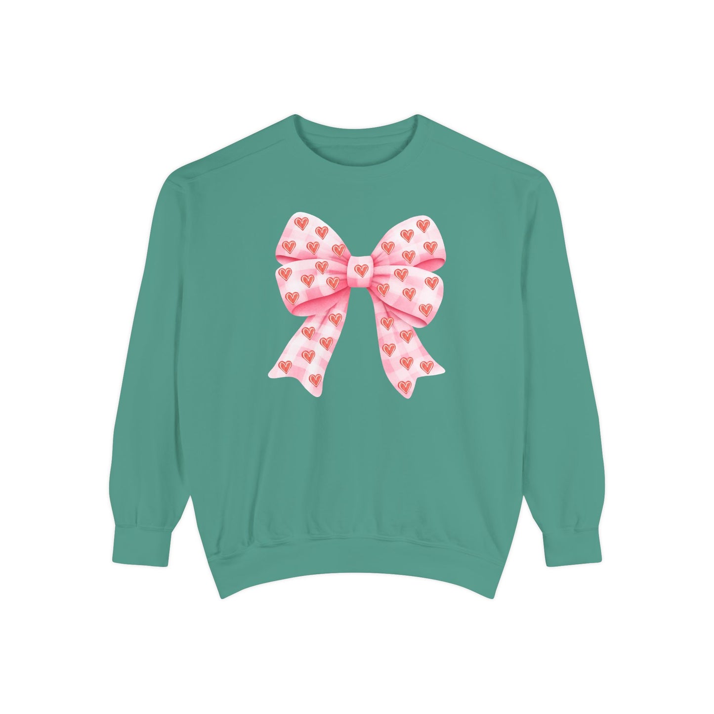 Pink Bow & Hearts - Comfort Colors Sweatshirt