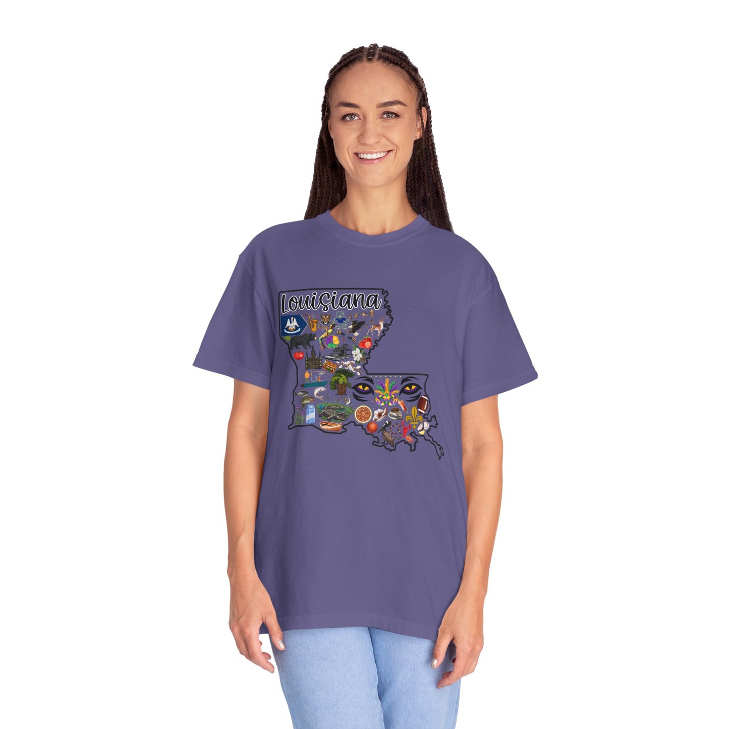 Beautiful State of Louisiana - Comfort Colors Shirt