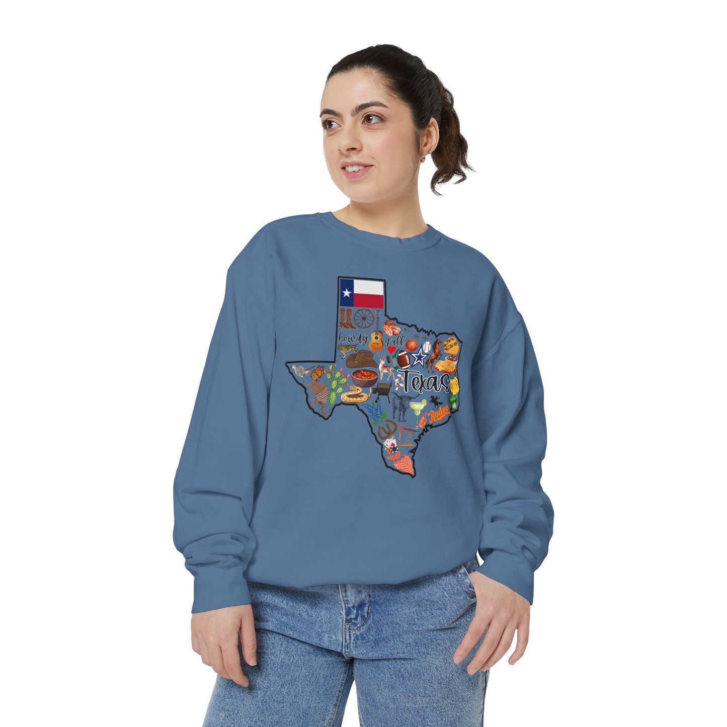 Beautiful State of Texas - Comfort Colors Sweatshirt