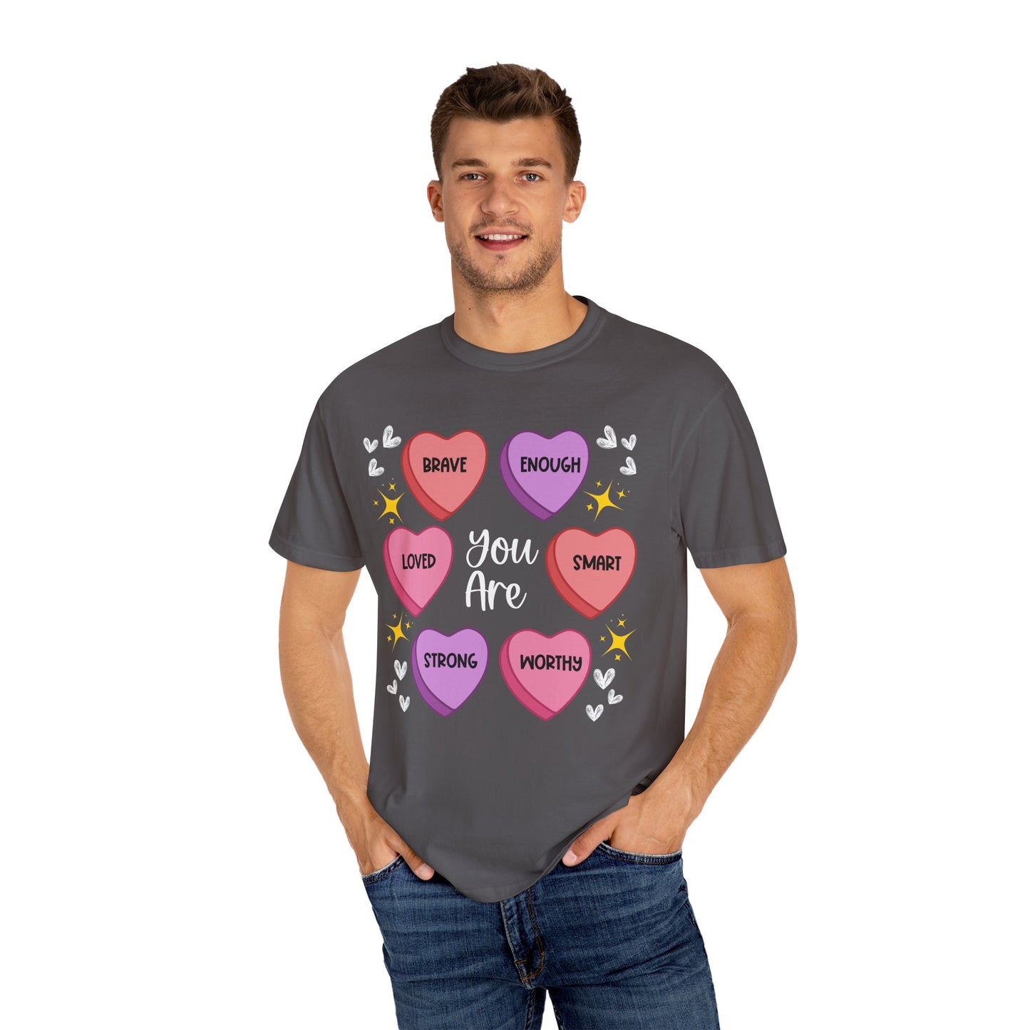 Candy Heart Affirmations - Comfort Colors Shirt