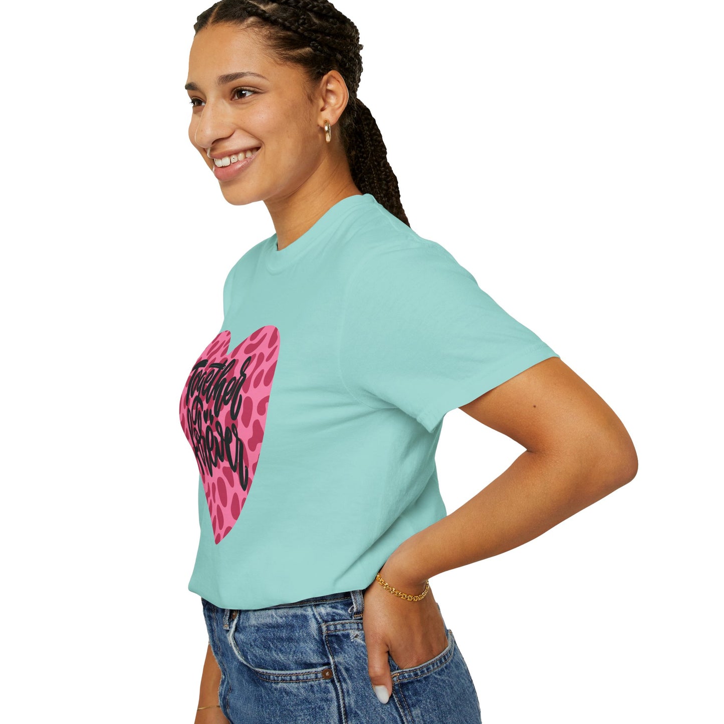 Together Forever Cheetah Heart - Comfort Colors Shirt