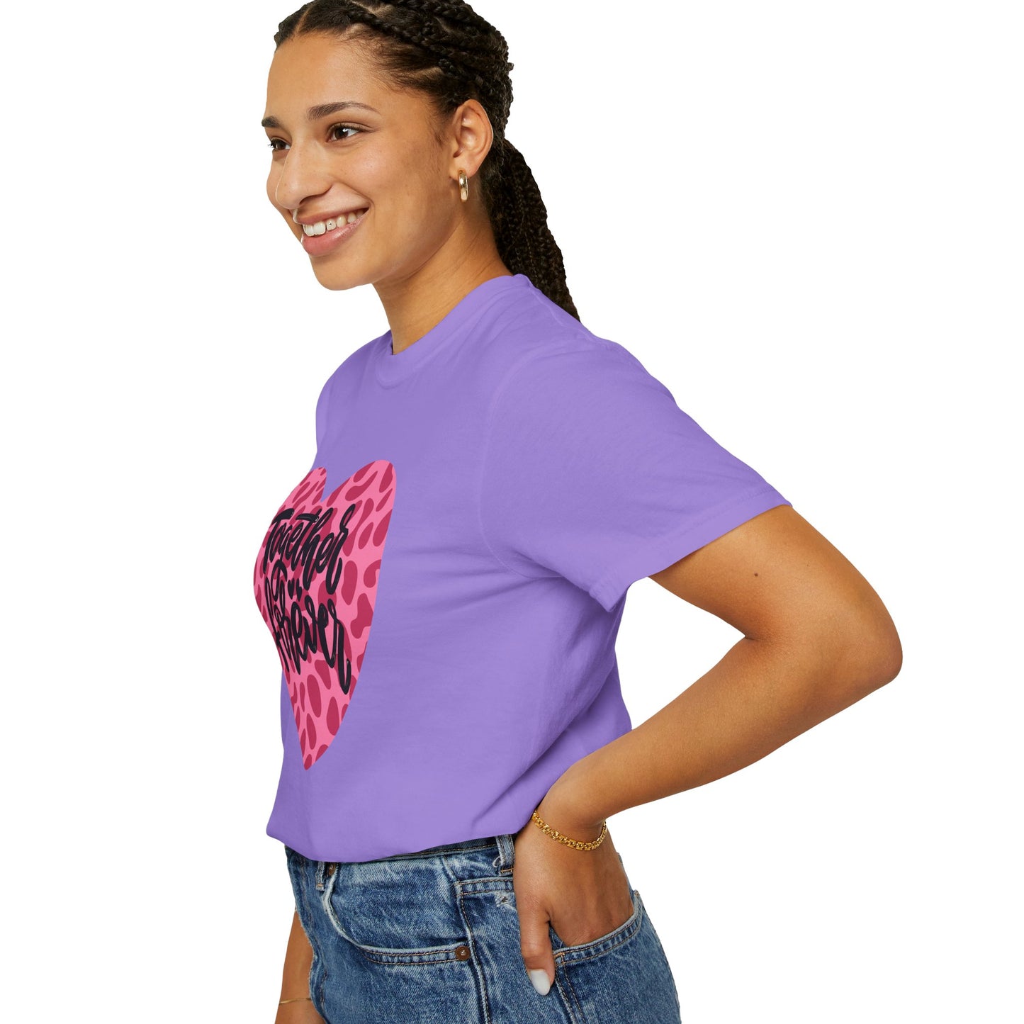 Together Forever Cheetah Heart - Comfort Colors Shirt