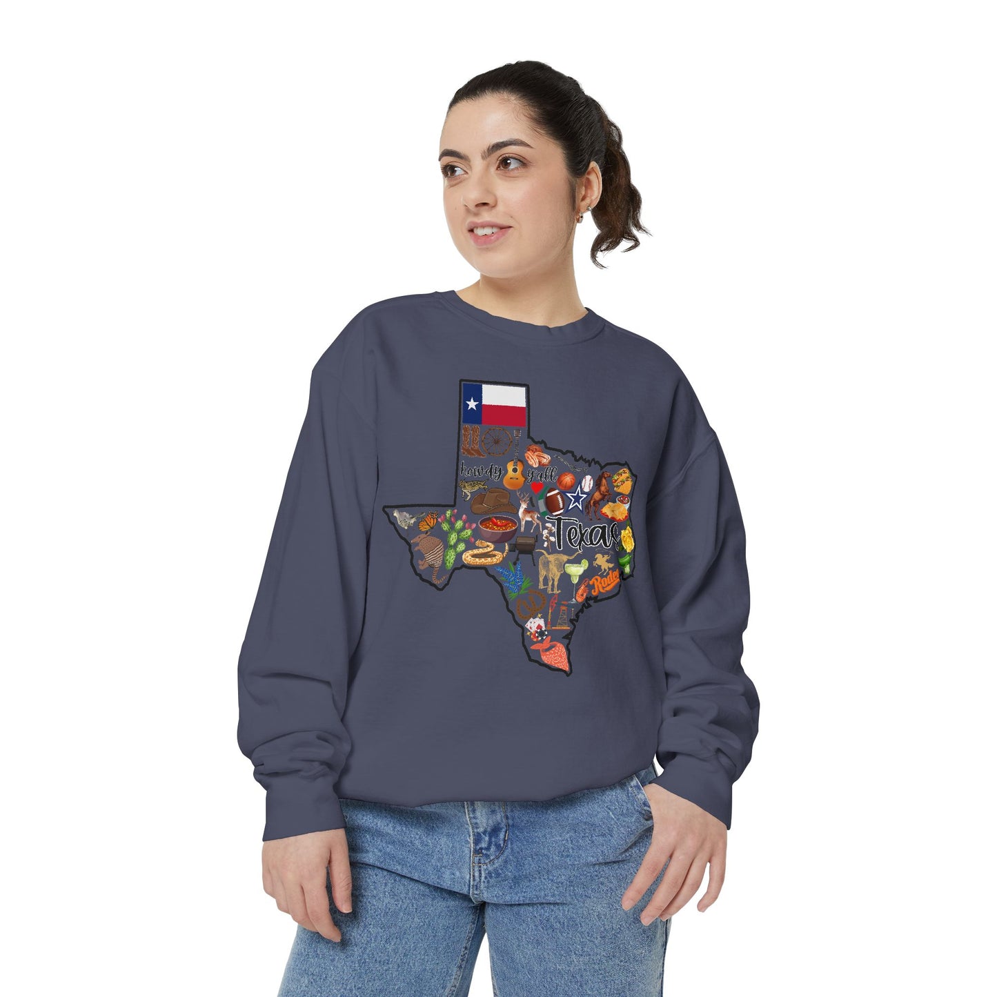 Beautiful State of Texas - Comfort Colors Sweatshirt
