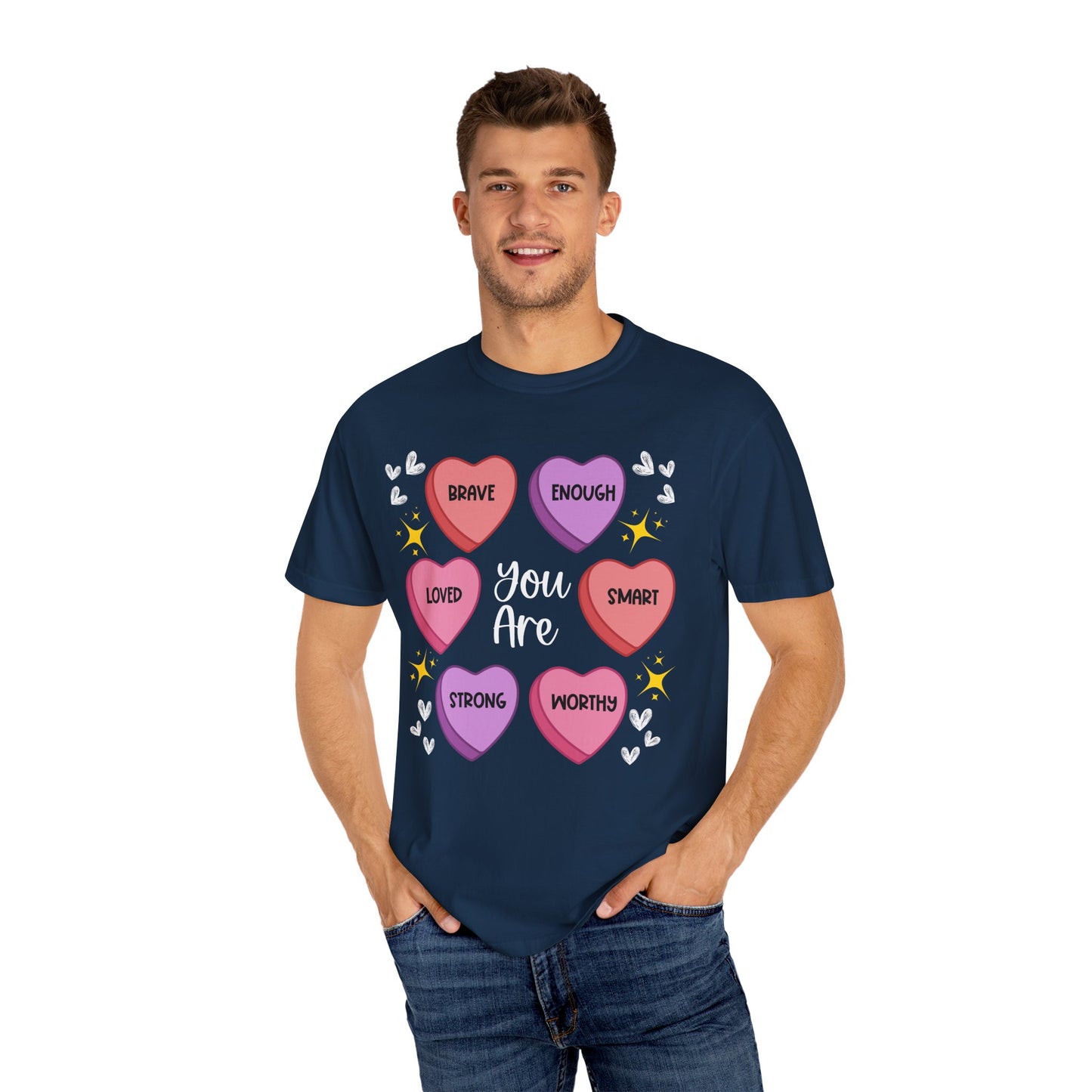 Candy Heart Affirmations - Comfort Colors Shirt