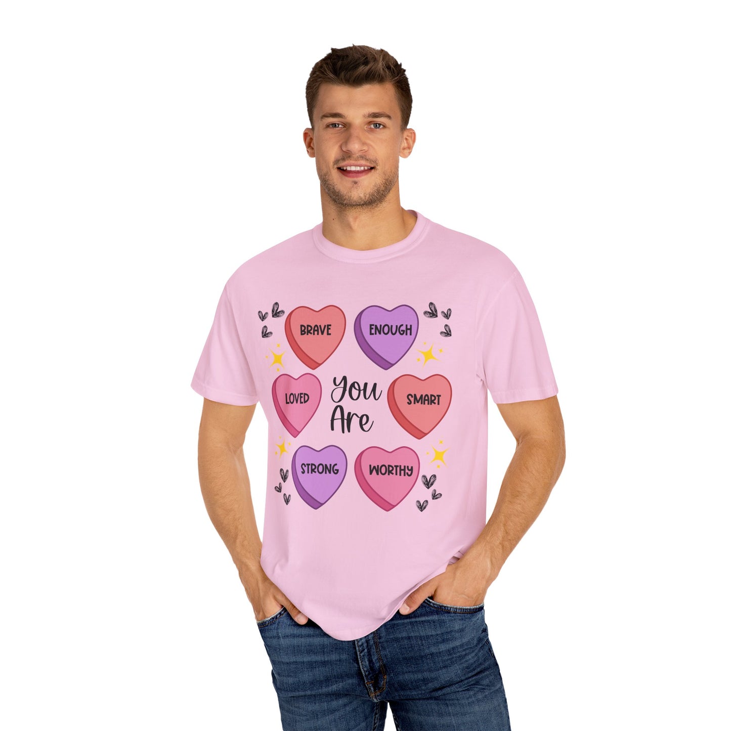 Candy Heart Affirmations - Comfort Colors Shirt