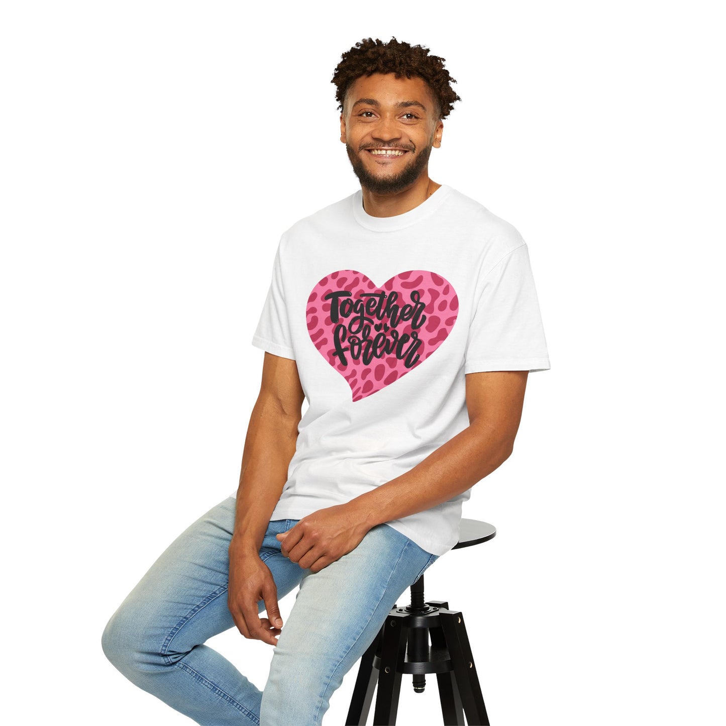 Together Forever Cheetah Heart - Comfort Colors Shirt
