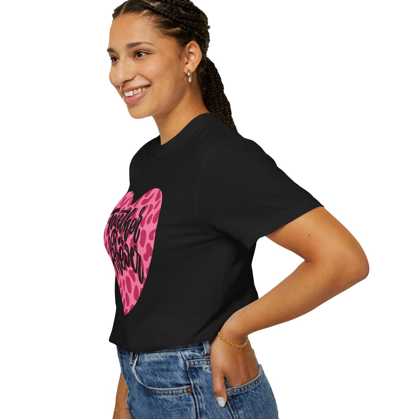 Together Forever Cheetah Heart - Comfort Colors Shirt