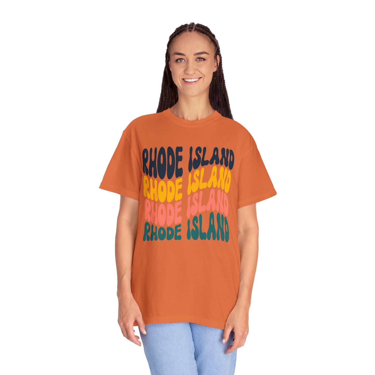 Retro Rhode Island - Comfort Colors Shirt