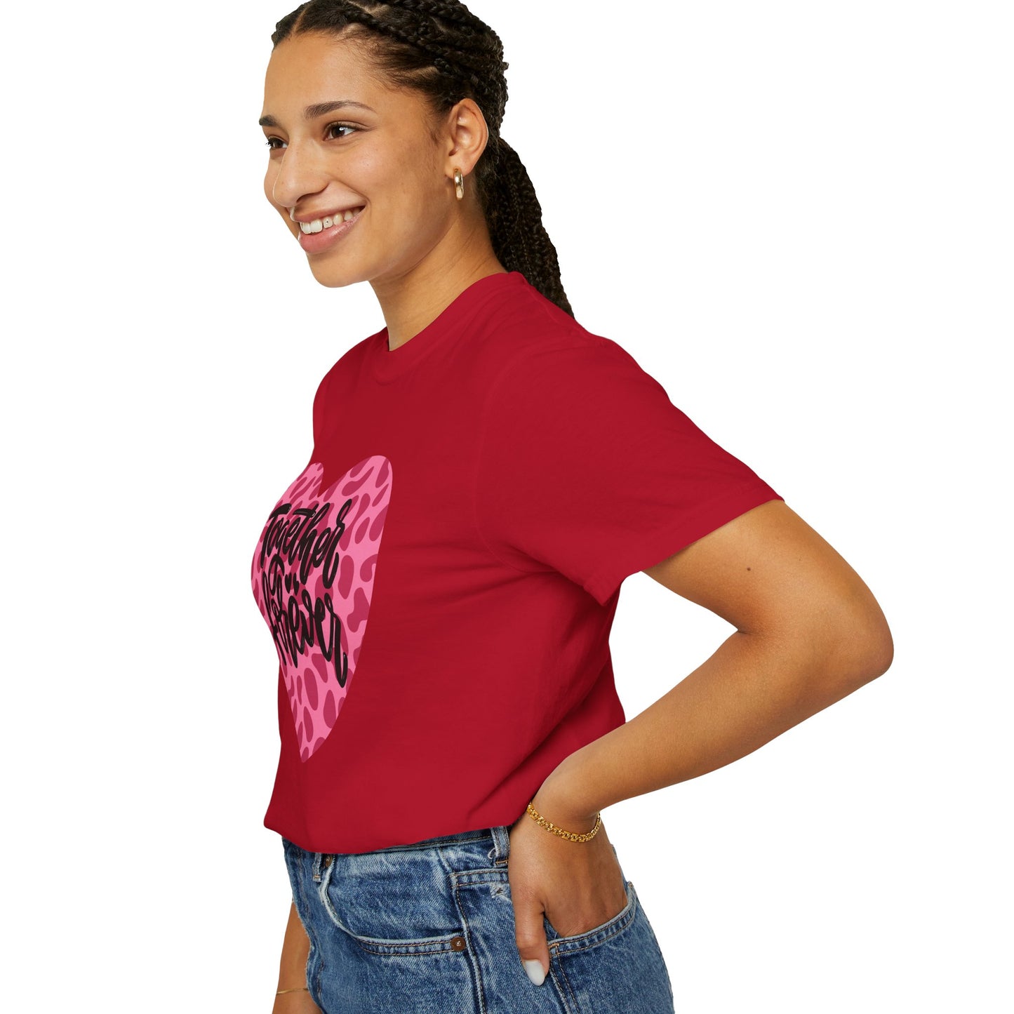 Together Forever Cheetah Heart - Comfort Colors Shirt