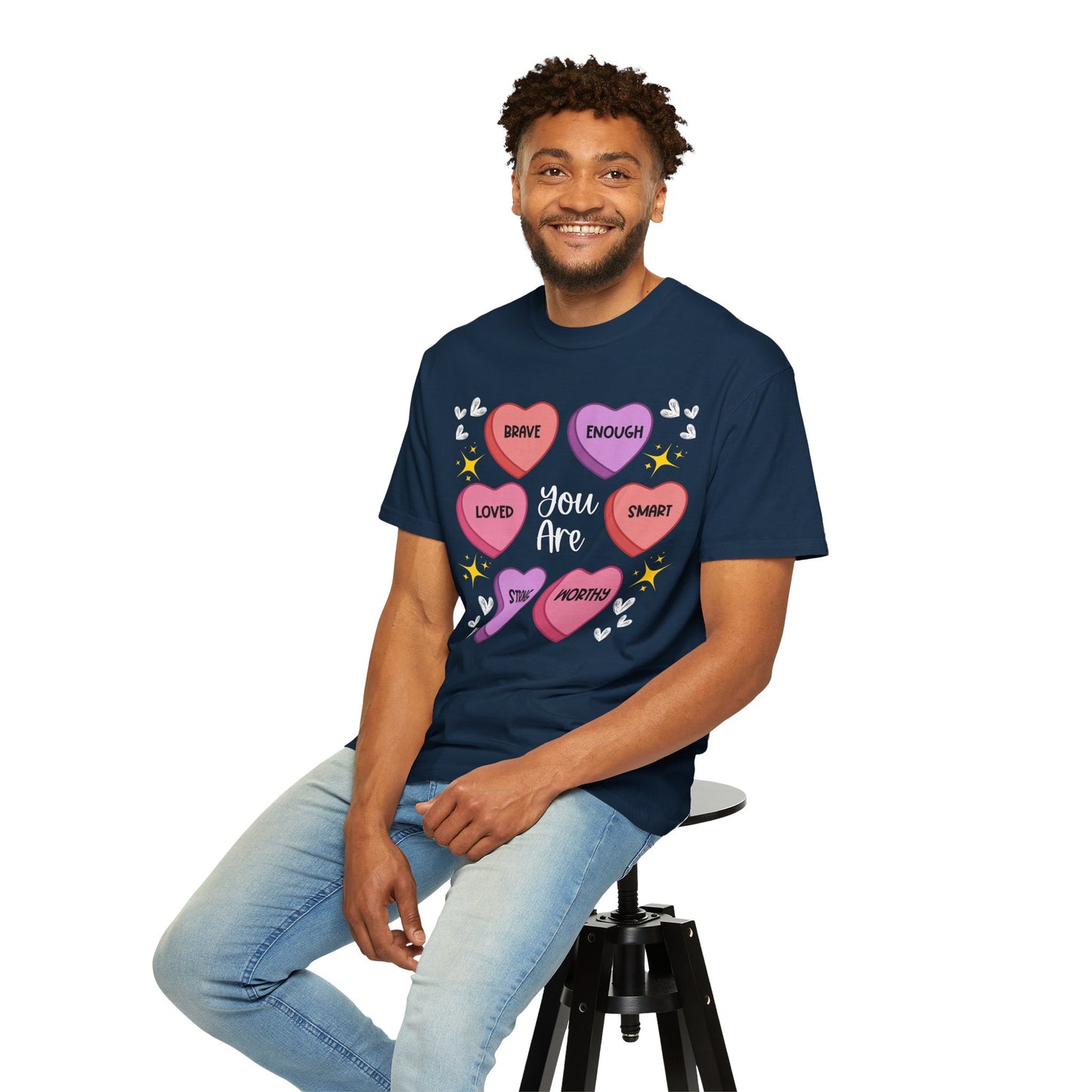 Candy Heart Affirmations - Comfort Colors Shirt