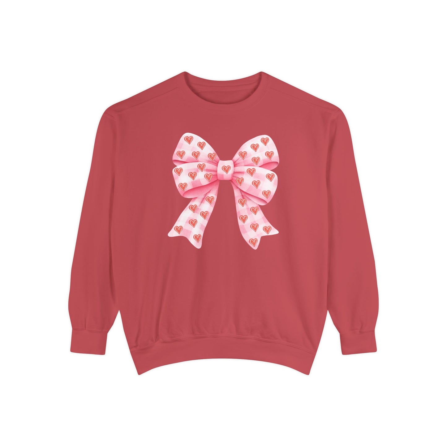 Pink Bow & Hearts - Comfort Colors Sweatshirt