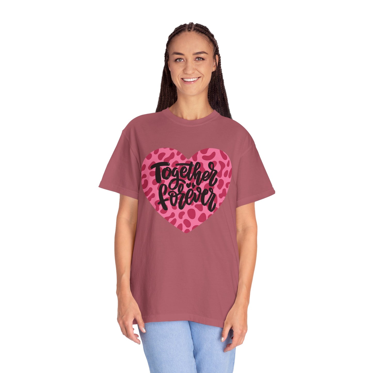 Together Forever Cheetah Heart - Comfort Colors Shirt
