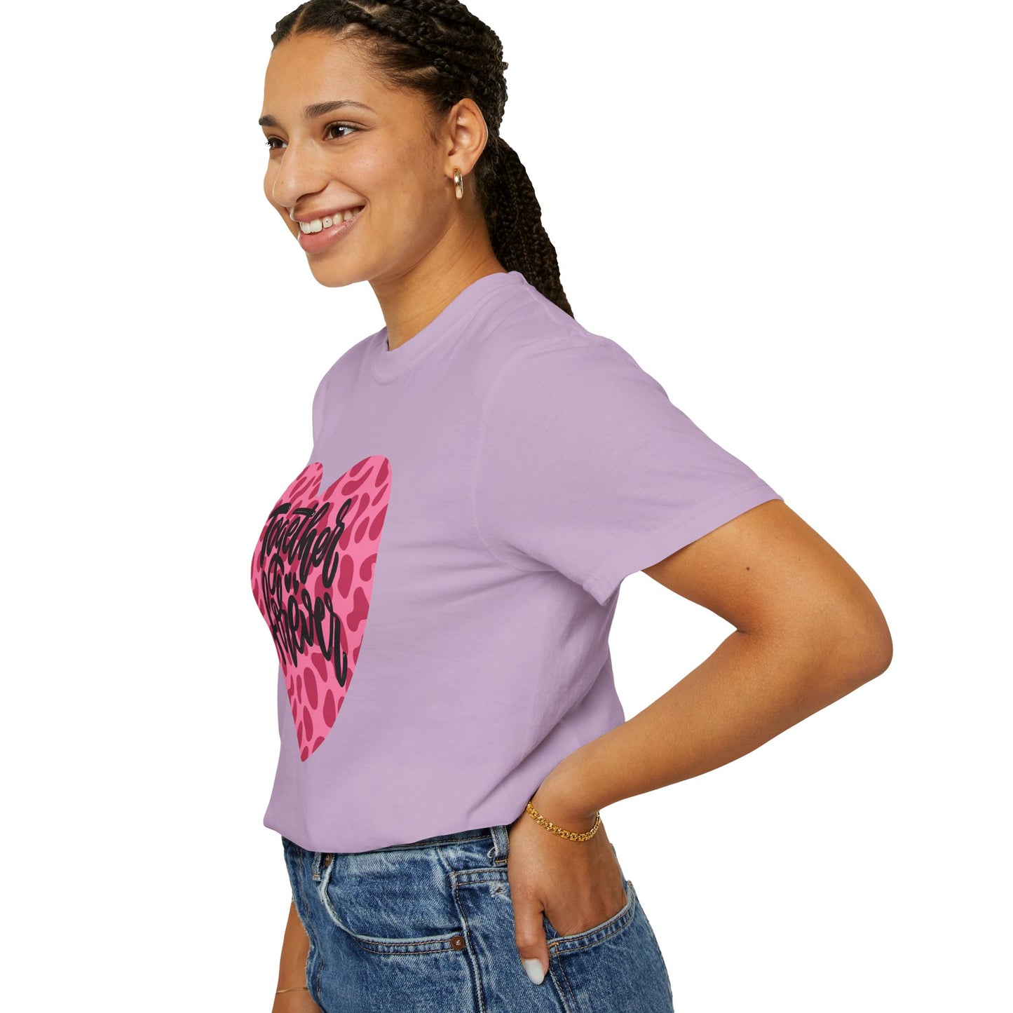 Together Forever Cheetah Heart - Comfort Colors Shirt