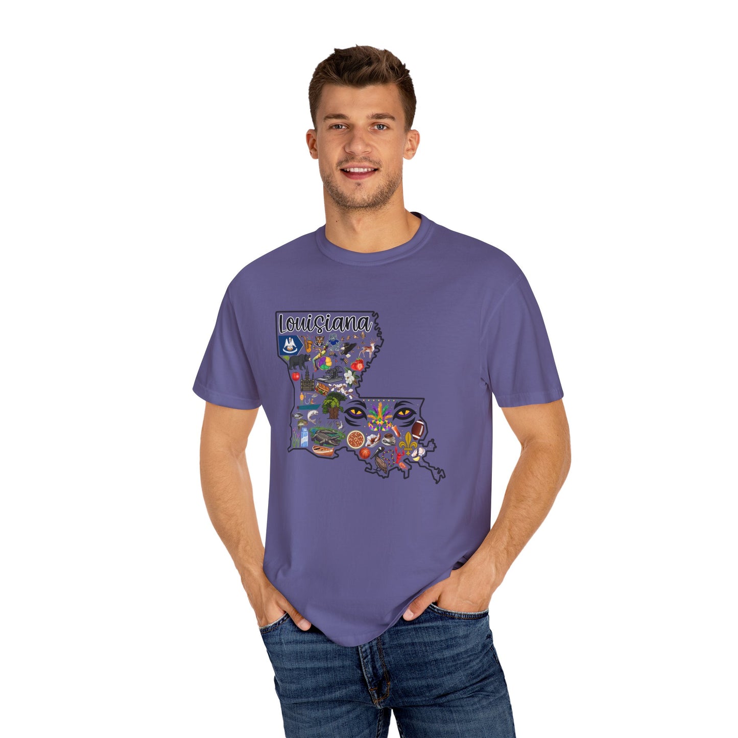 Beautiful State of Louisiana - Comfort Colors Shirt