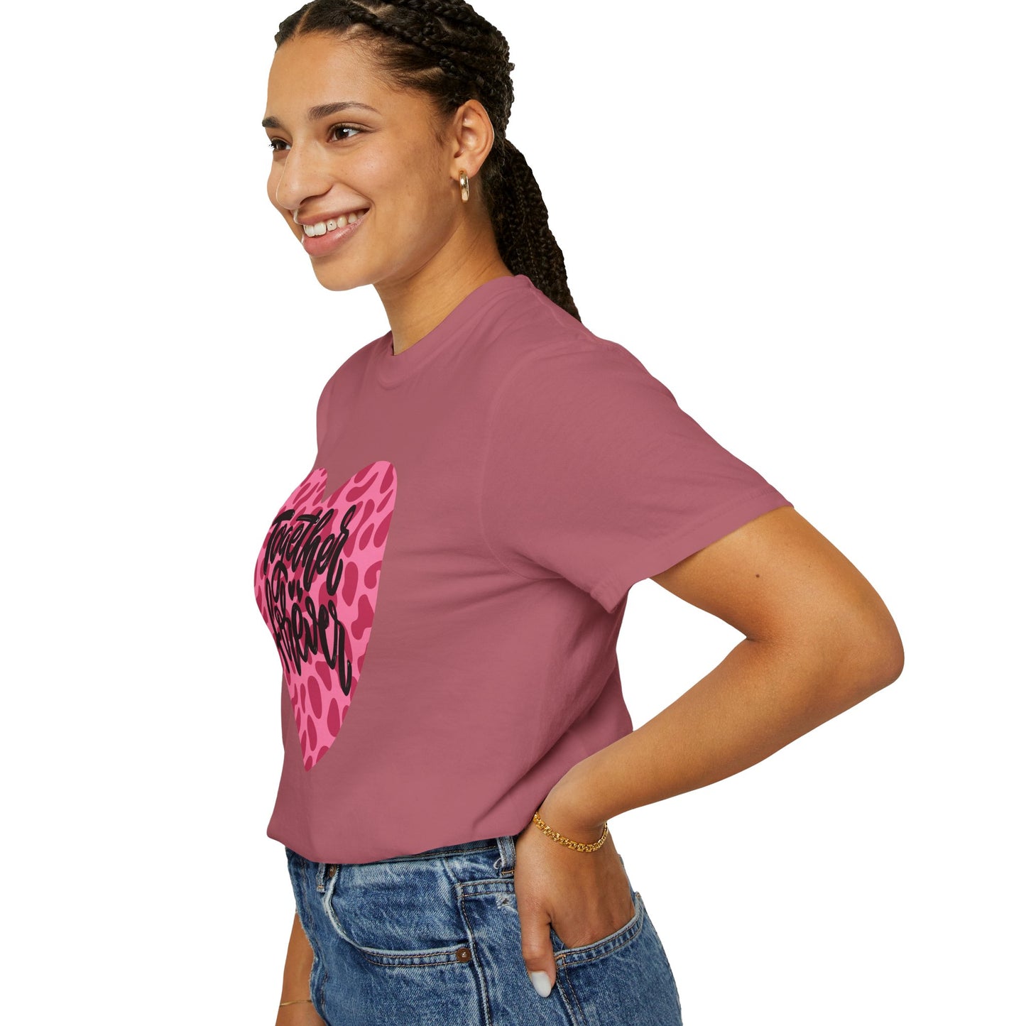 Together Forever Cheetah Heart - Comfort Colors Shirt