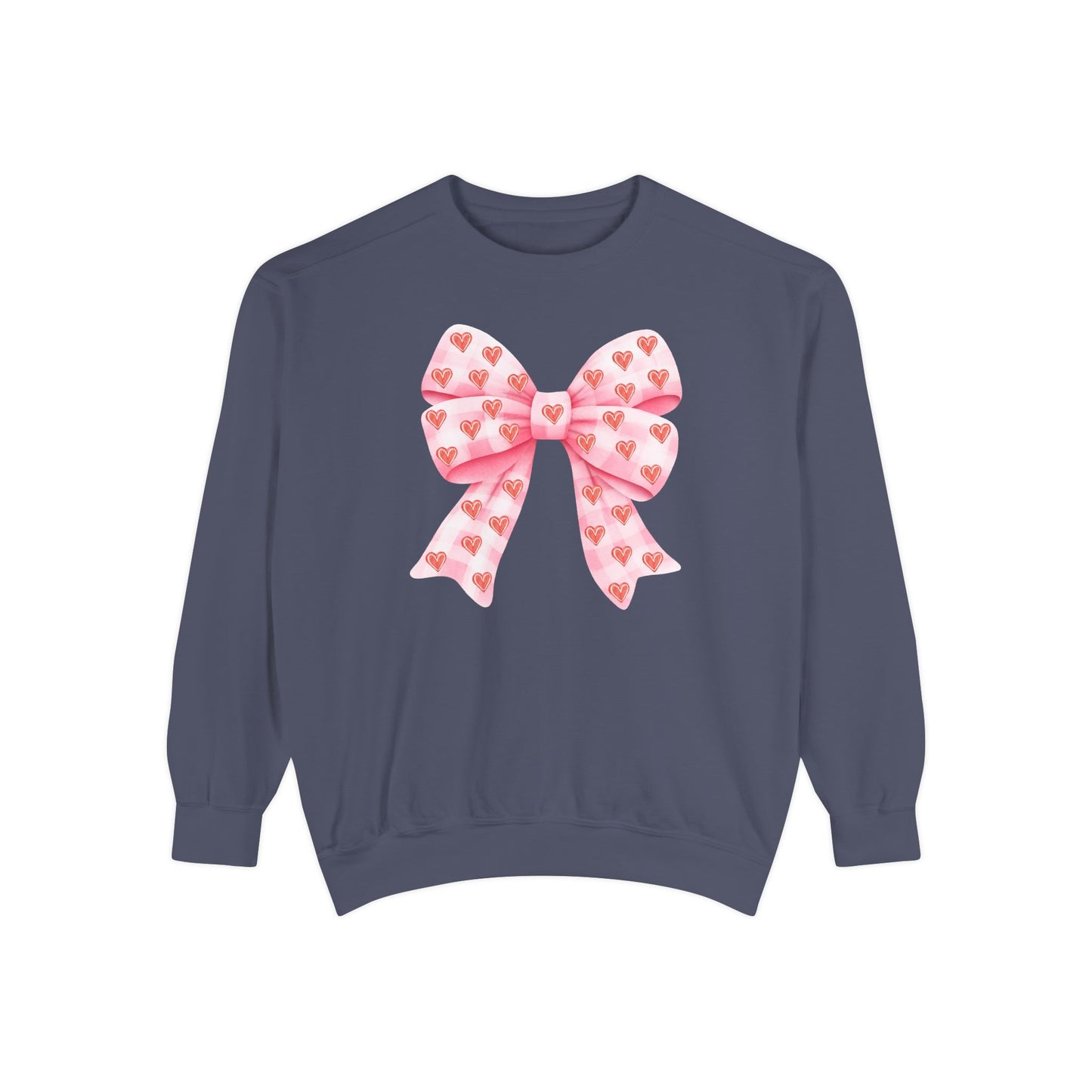 Pink Bow & Hearts - Comfort Colors Sweatshirt