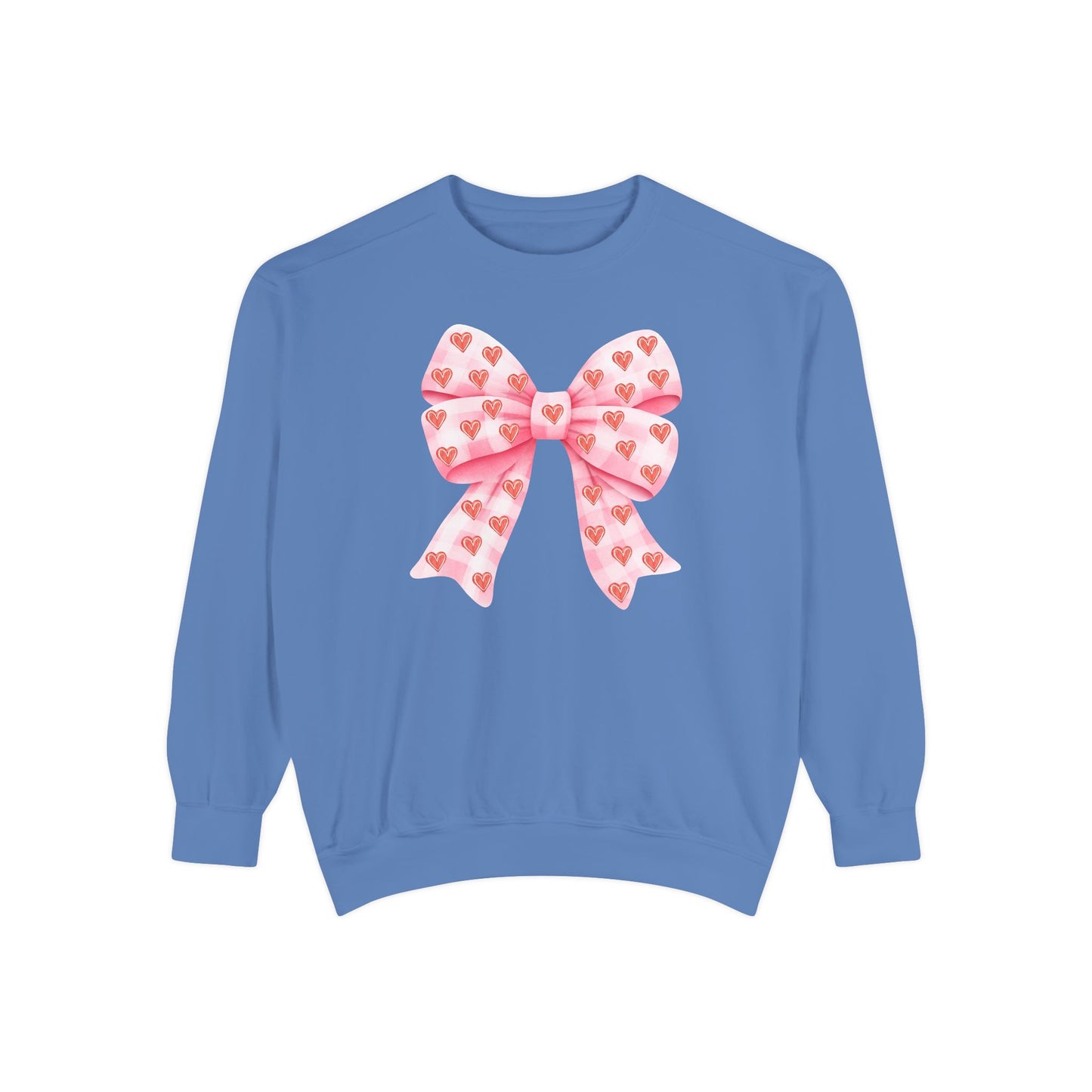 Pink Bow & Hearts - Comfort Colors Sweatshirt